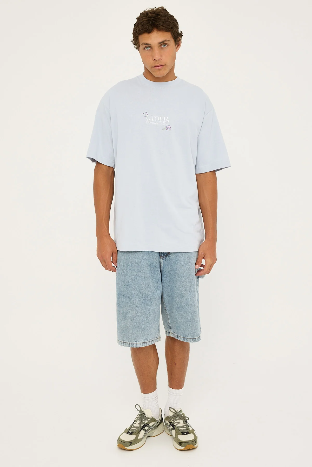 Common Need Londres Heavyweight Boxy Tee Pale Blue - Image 2