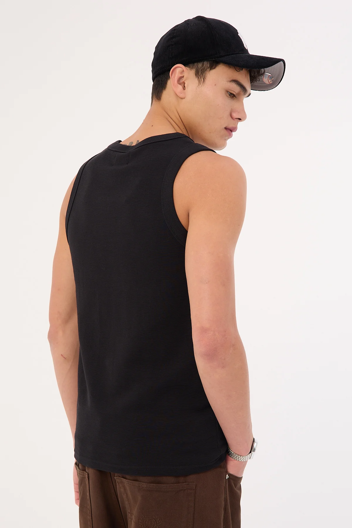 Common Need Luxe Ottoman Singlet Black - Image 4