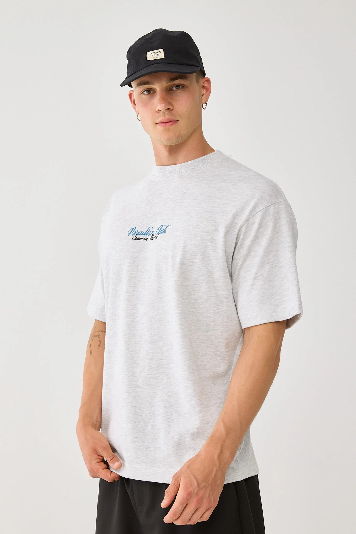 Common Need Neat Heavyweight Boxy Tee Snow Marle - Image 3