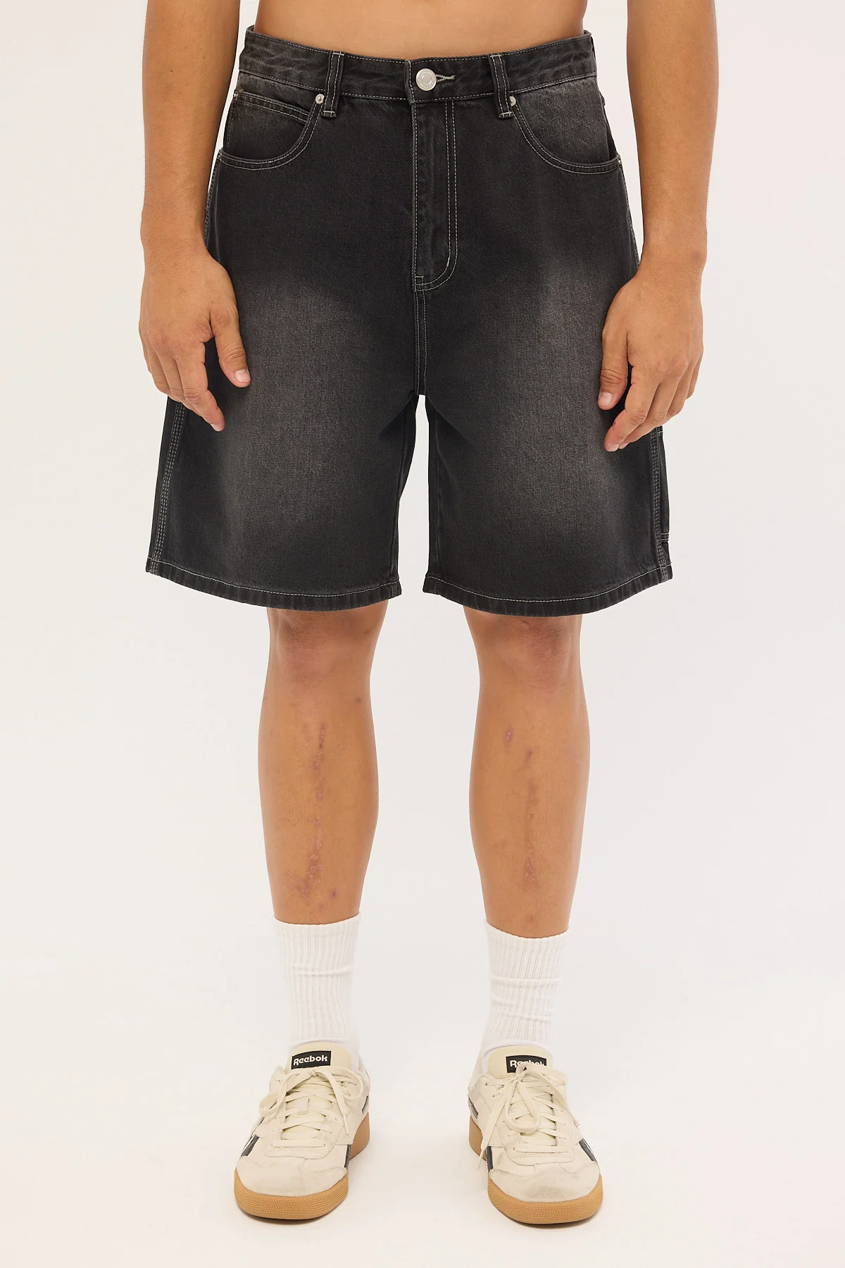 Common Need Oval Carpenter Jort Washed Black - Image 7