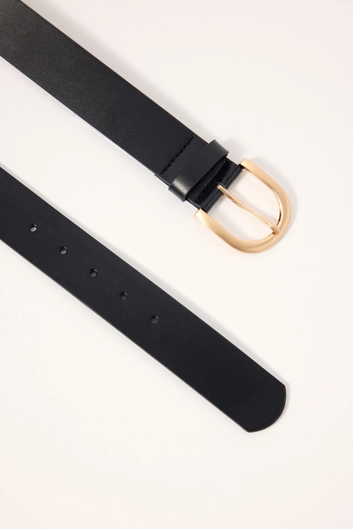 Common Need Path Slim Leather Belt Black - Image 2