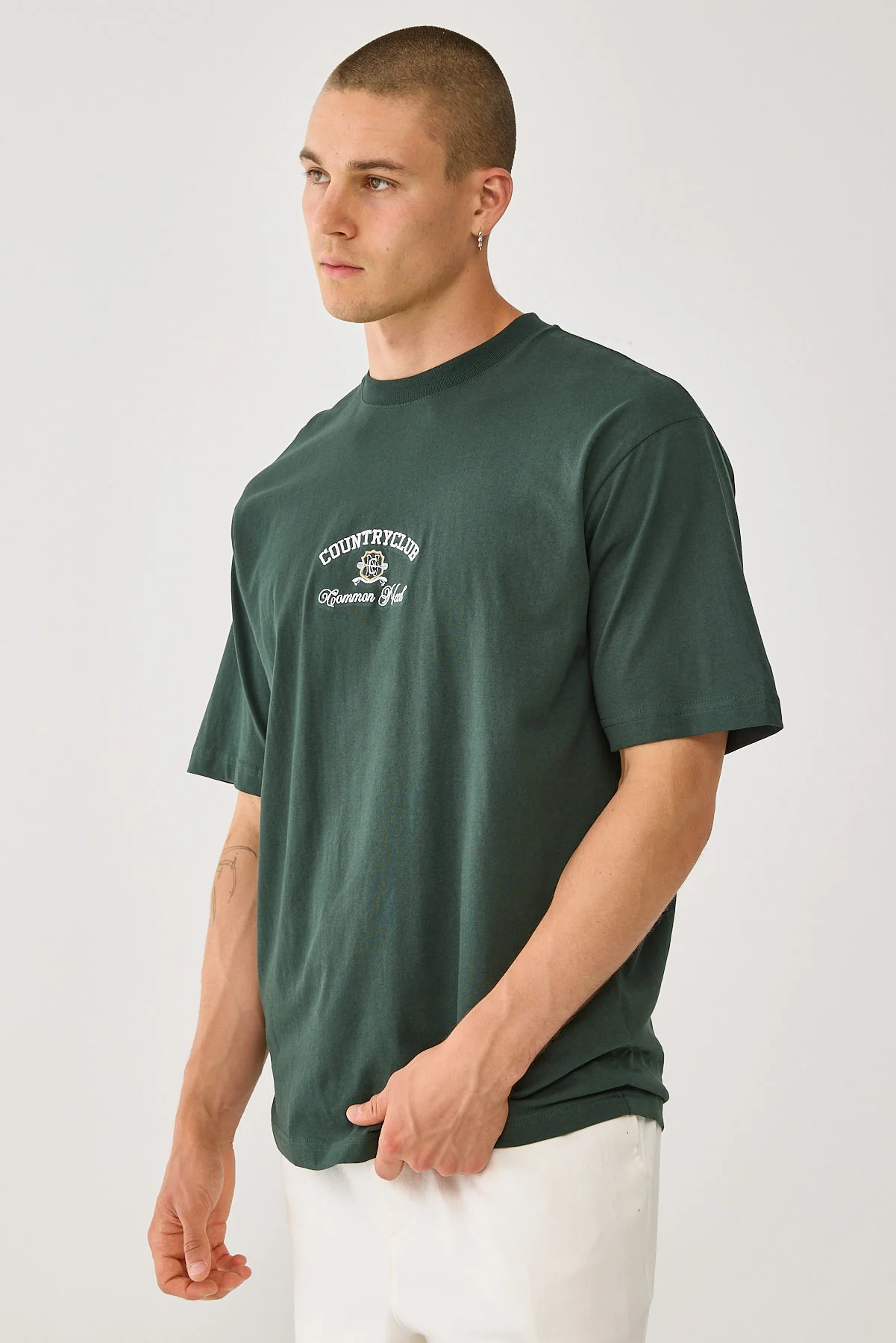 Common Need Prestige Boxy Tee Dark Green - Image 4