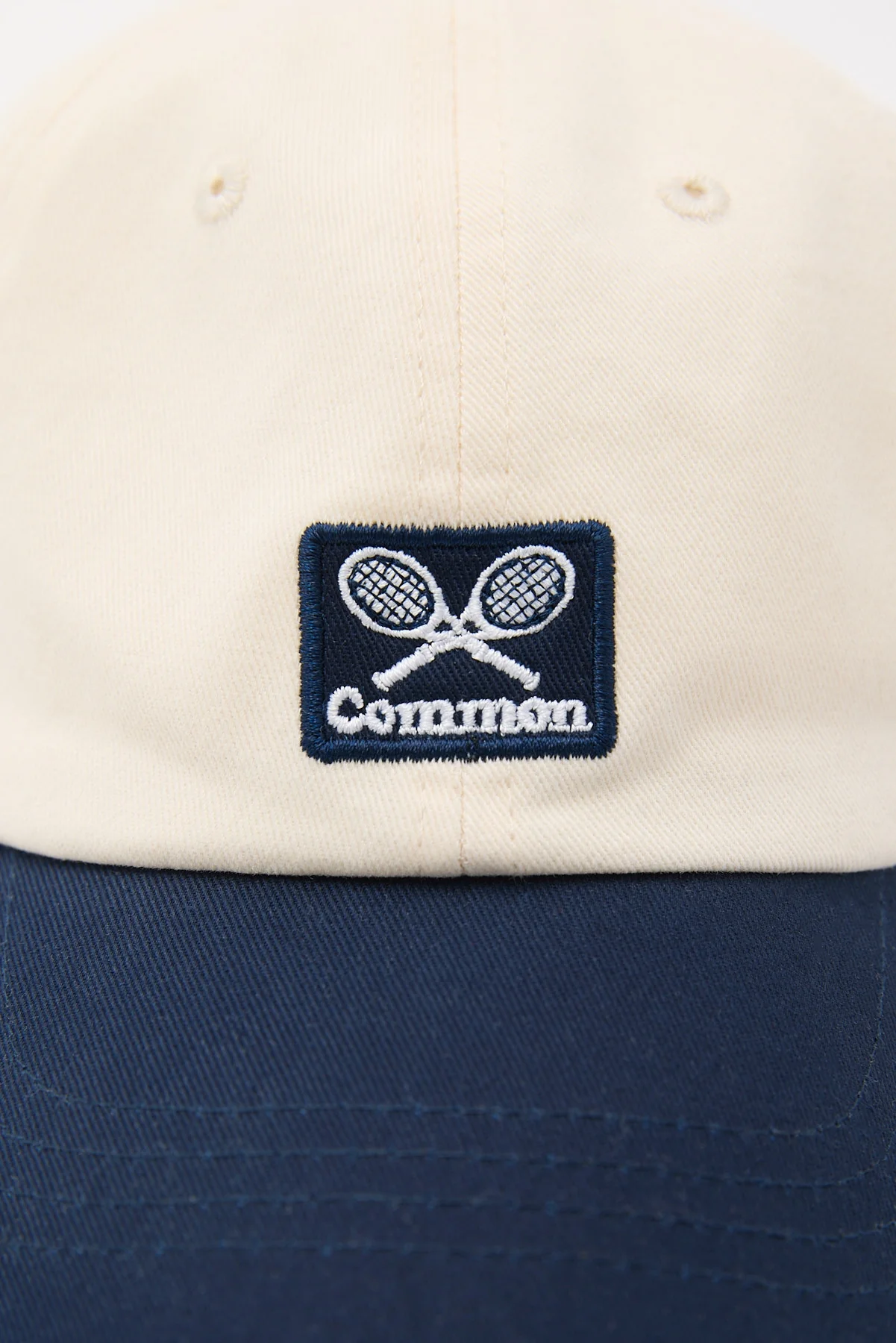 Common Need Racket Dad Cap Off White/Navy - Image 2