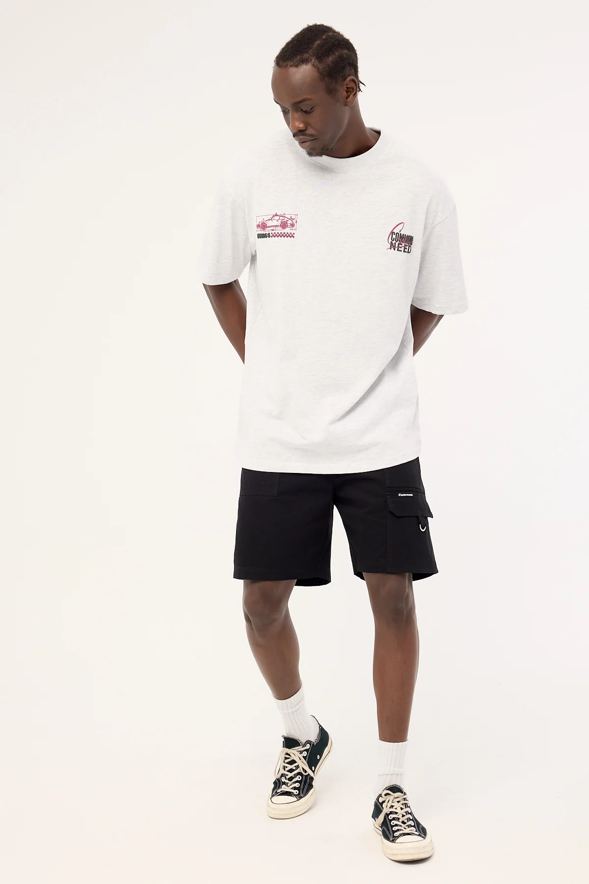 Common Need Redline Heavyweight Boxy Tee Snow Marle - Image 2