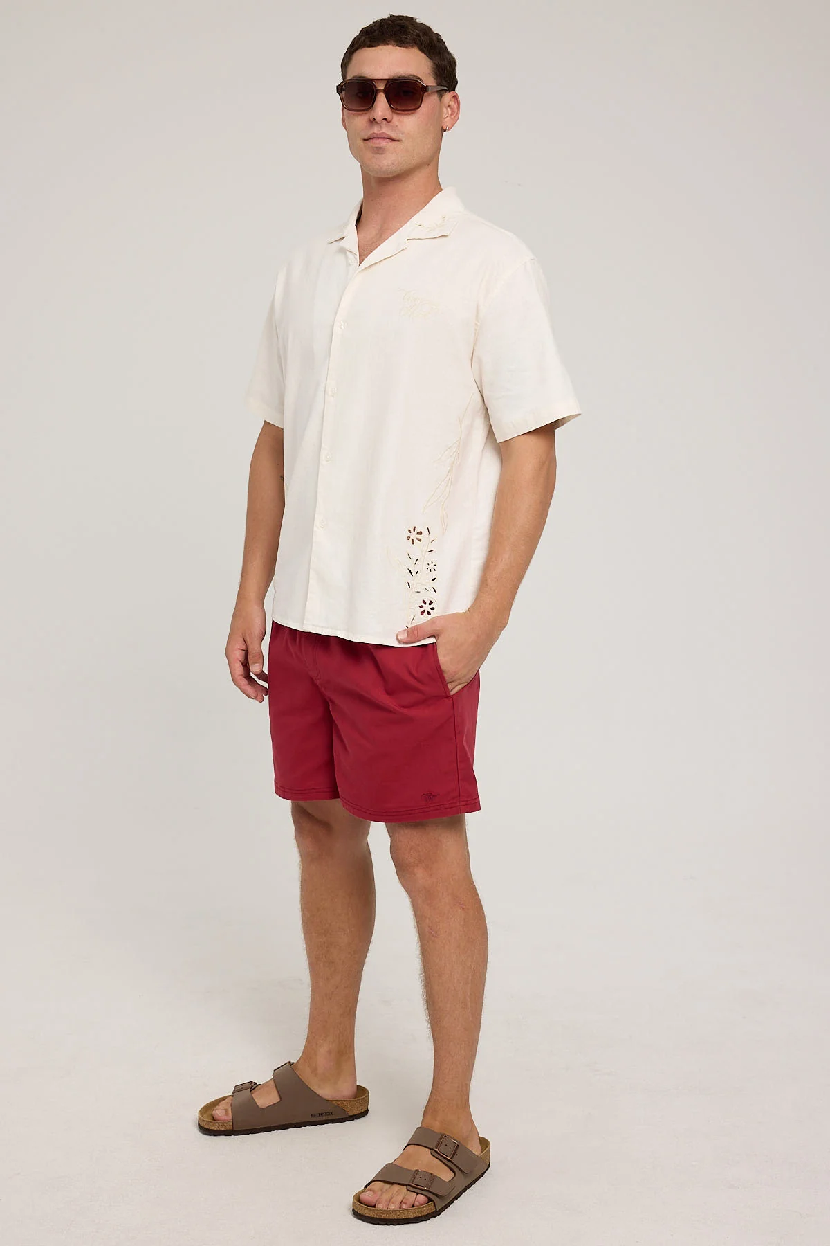 Common Need Reef Organic Swim Short Bordeaux - Image 2