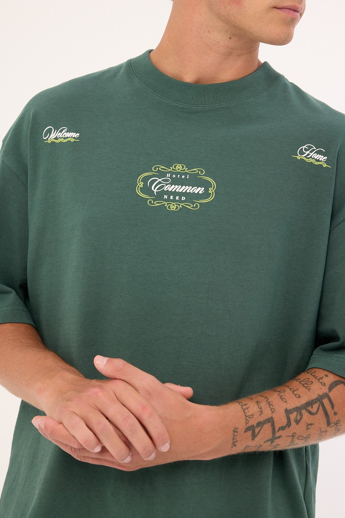 Common Need Regale Heavyweight Easy Tee Washed Meadow Green - Image 4
