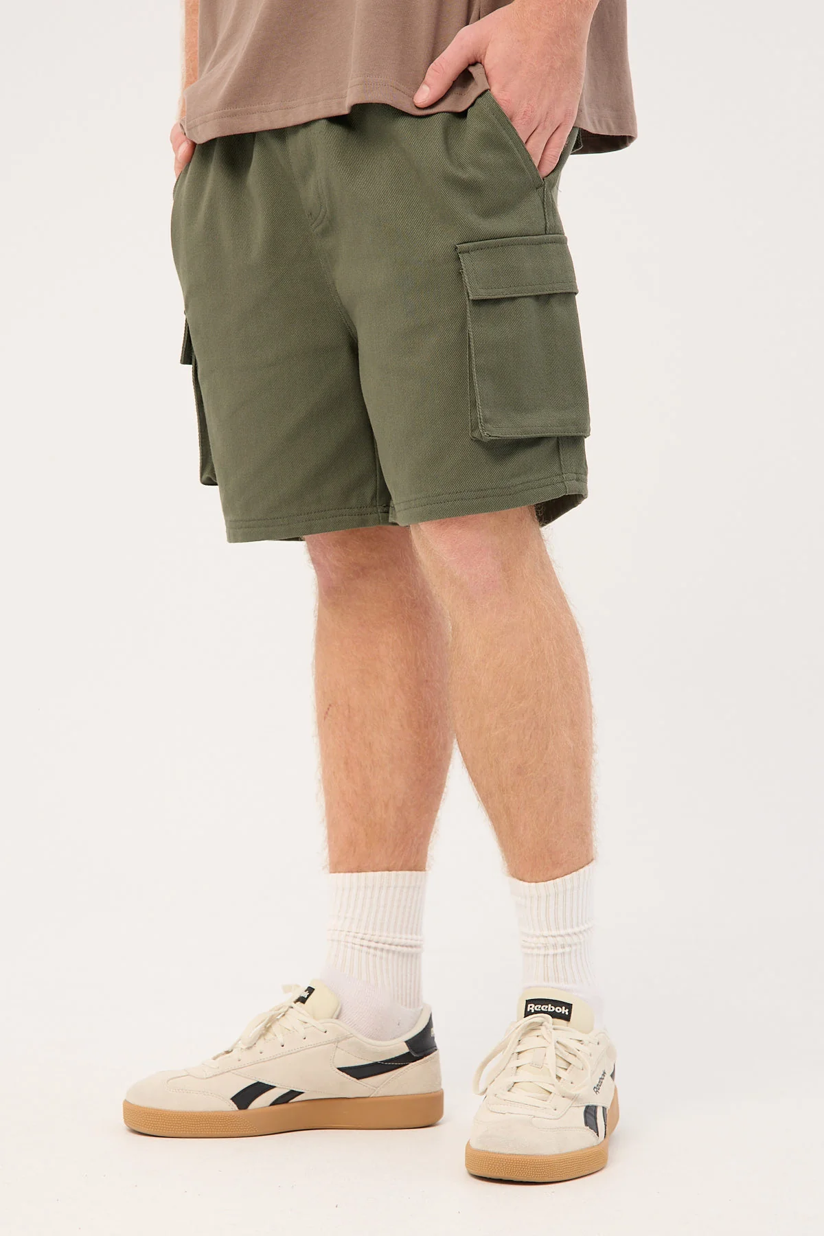 Common Need Relaxed Cargo Short Khaki Green - Image 5