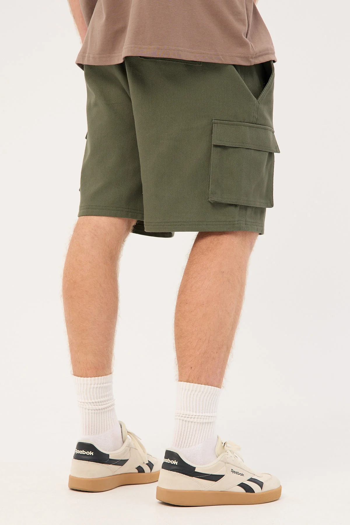 Common Need Relaxed Cargo Short Khaki Green - Image 7