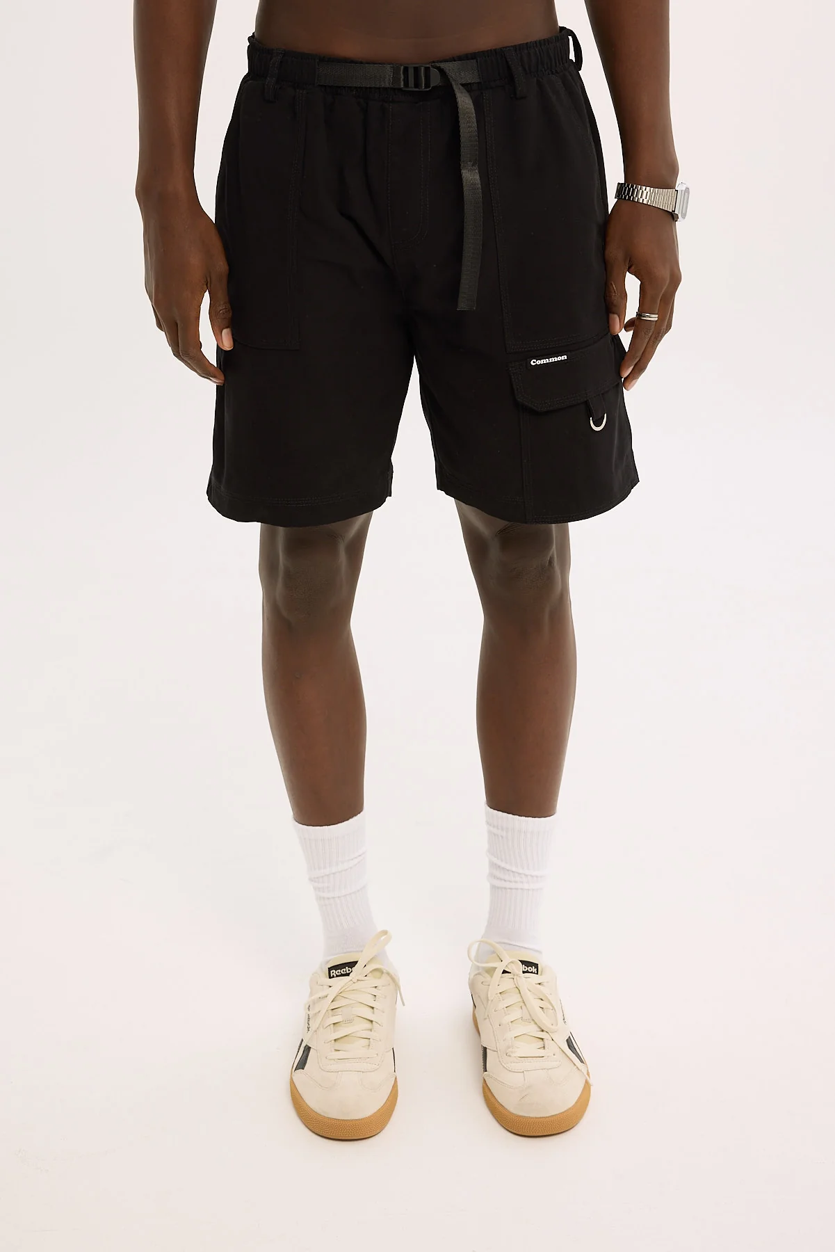 Common Need Sanctuary Elastic Waist Cargo Short Black - Image 8