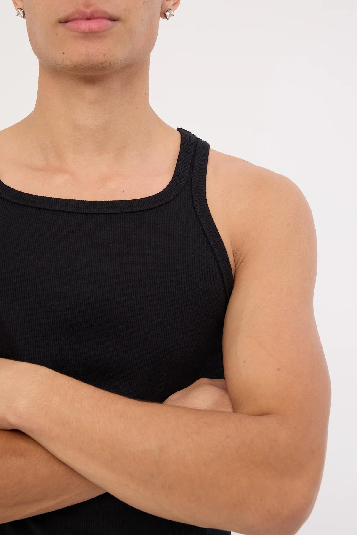 Common Need Square Neck Singlet Tank Black - Image 6