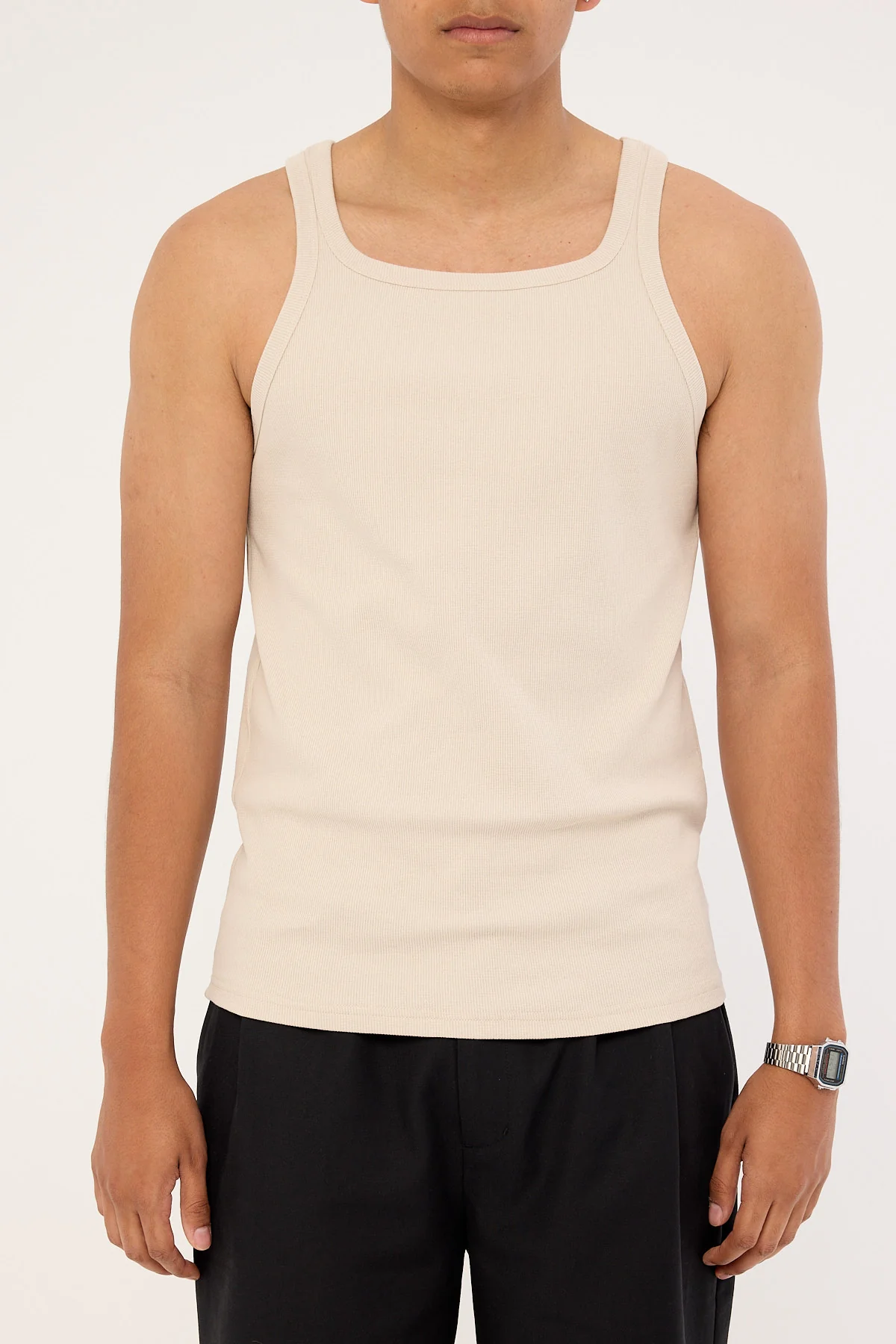 Common Need Square Neck Singlet Tank Sand - Image 6