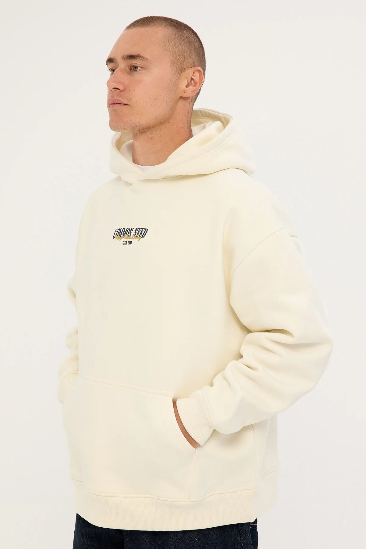 Common Need Steer Boxy Hoodie Off White - Image 8