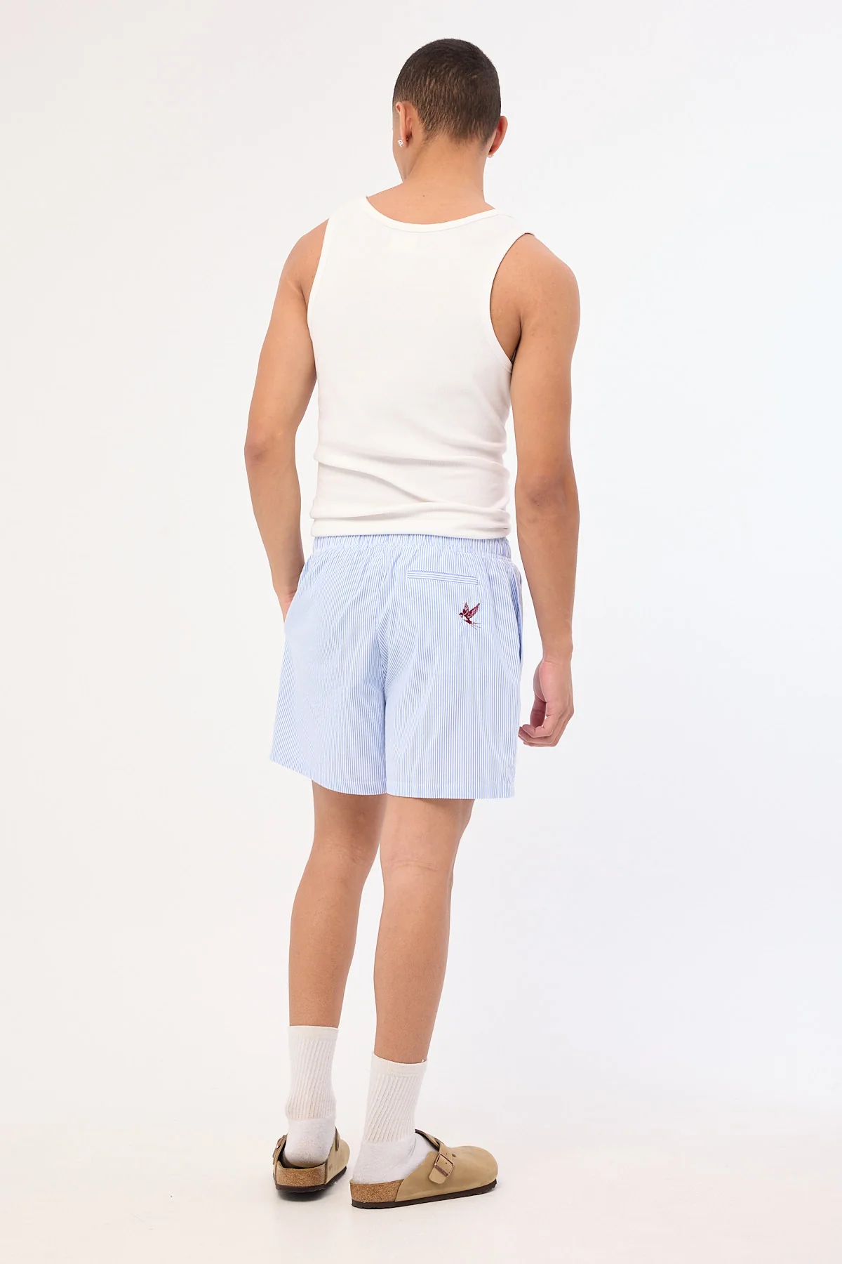 Common Need Swallows Cotton Short Blue Stripe - Image 5