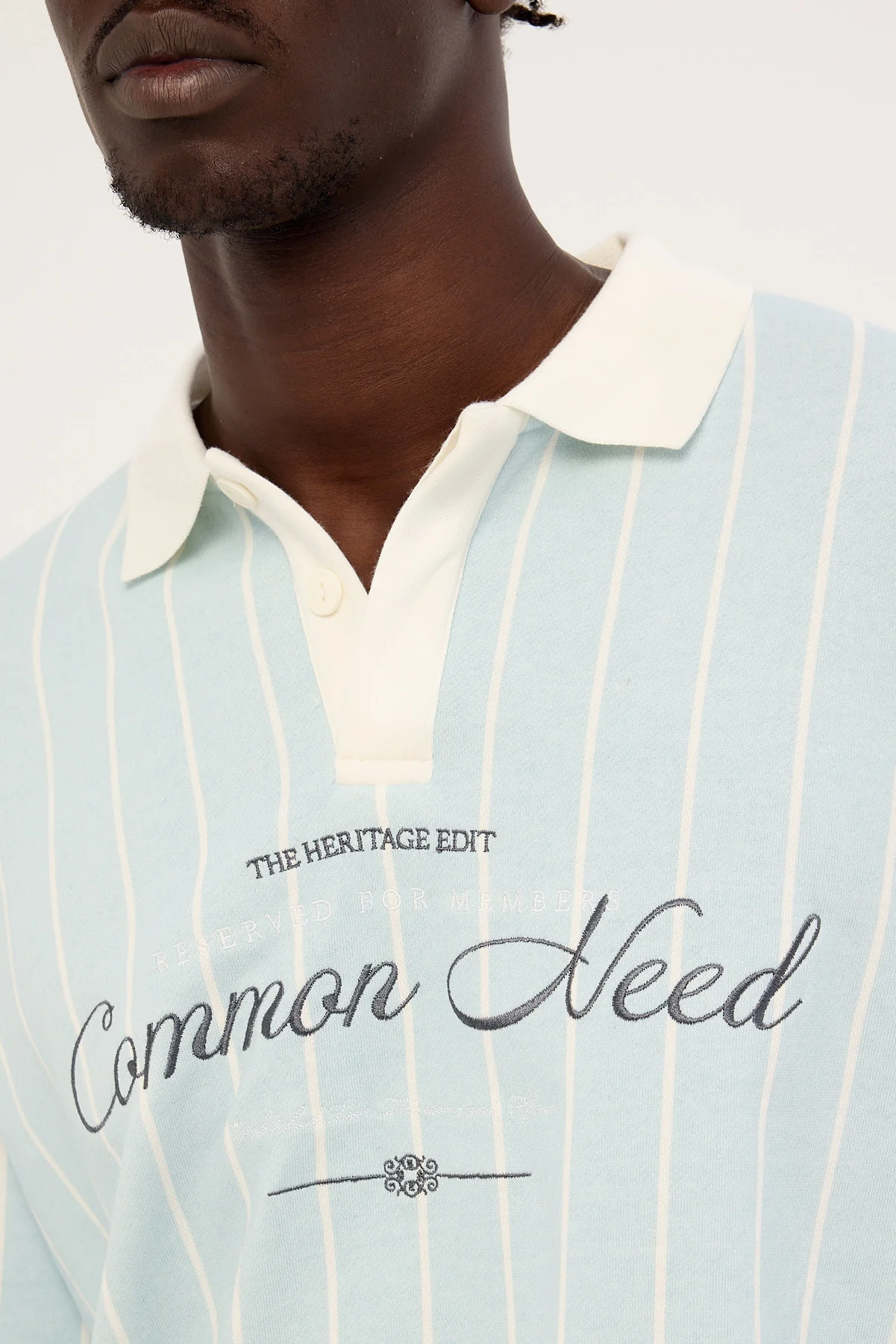 Common Need Sync Cropped Long Sleeve Rugby Polo - Image 5
