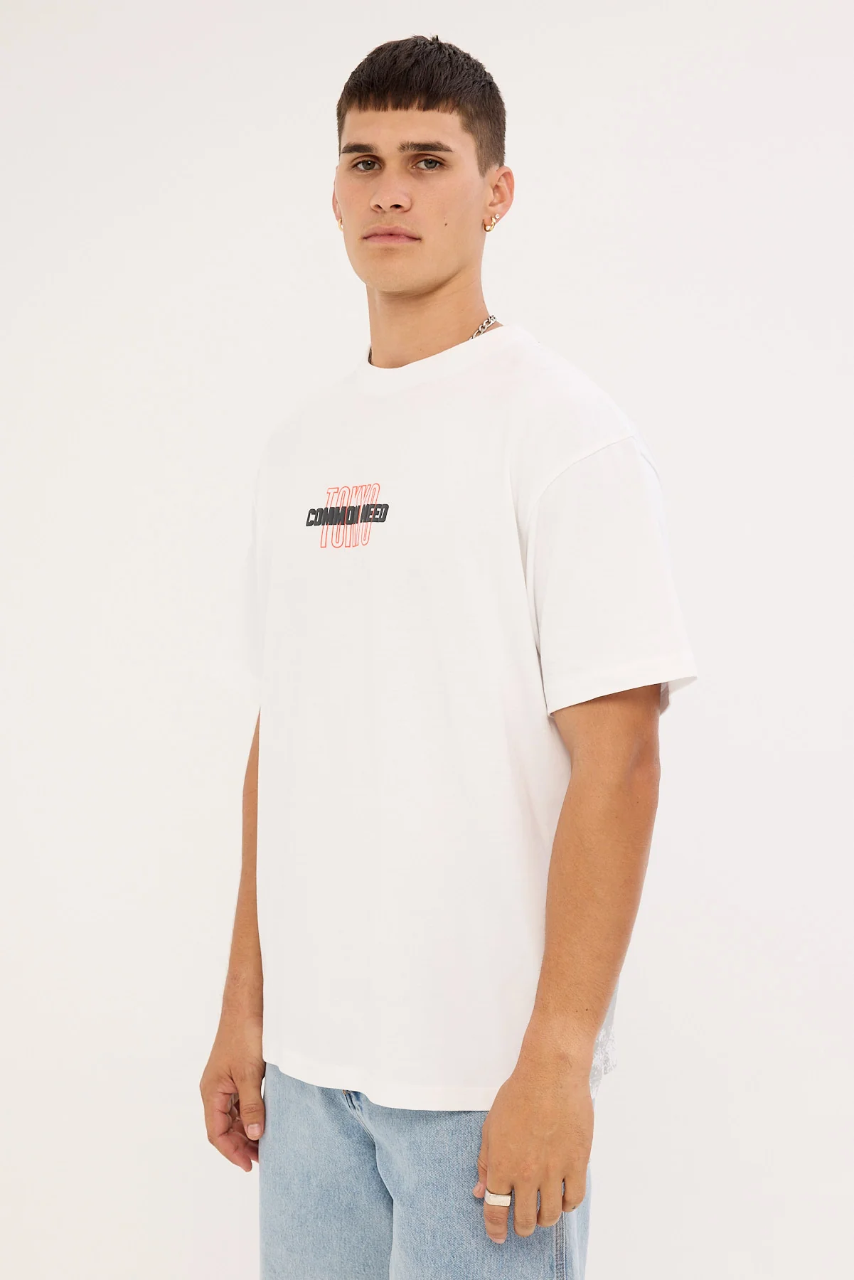 Common Need Toshi Heavyweight Boxy Tee White - Image 5