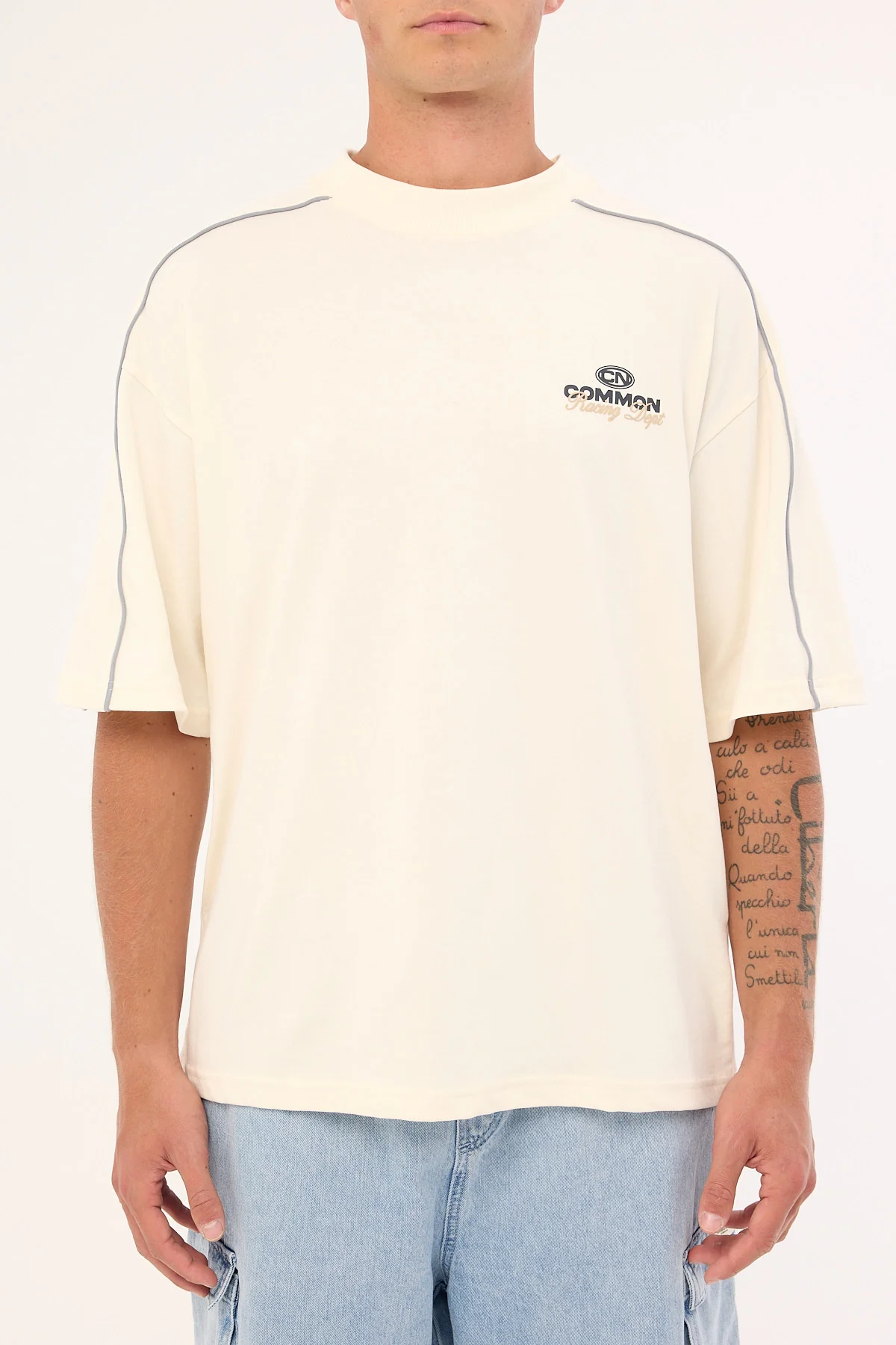 Common Need Trackside Heavyweight Easy Tee Cloud White - Image 7