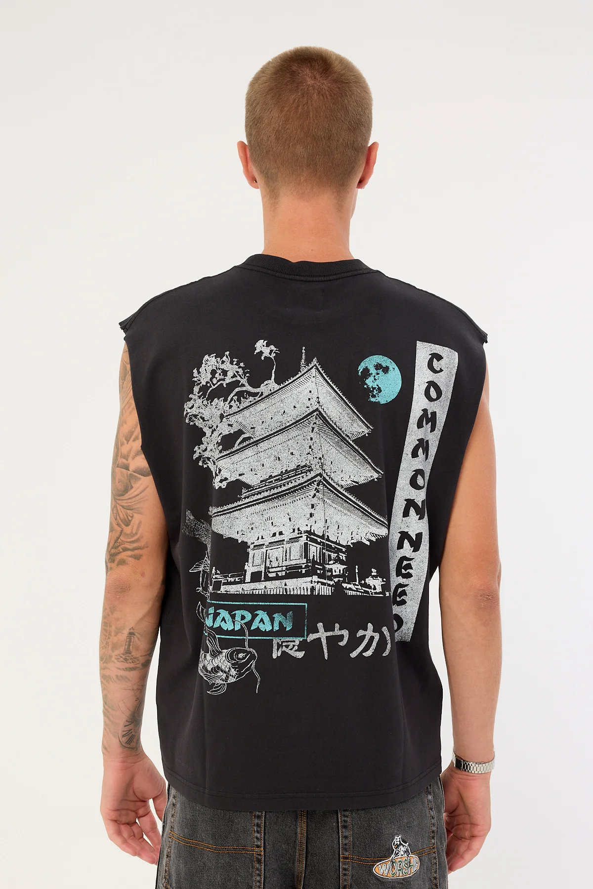 Common Need Tsukiyo Muscle Tank Washed Black - Image 6