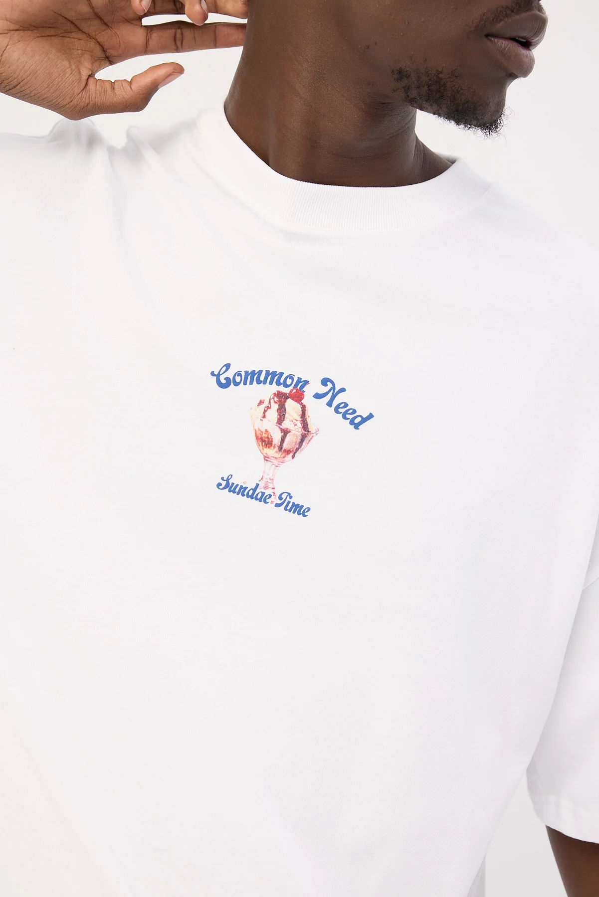 Common Need Vanilla Sundae Heavyweight Easy Tee White - Image 4