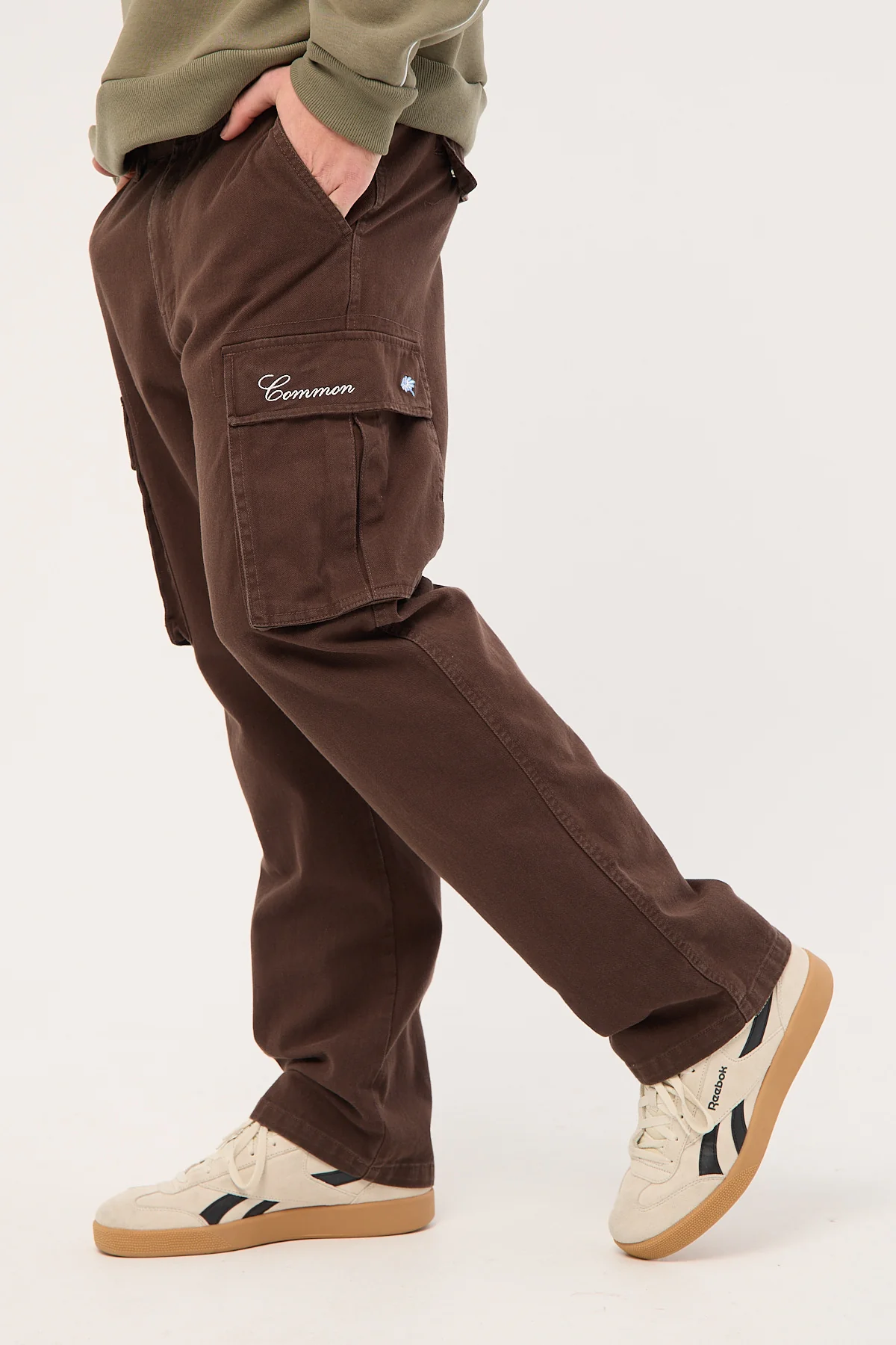 Common Need Vinyl Cargo Pant Washed Brown - Image 4