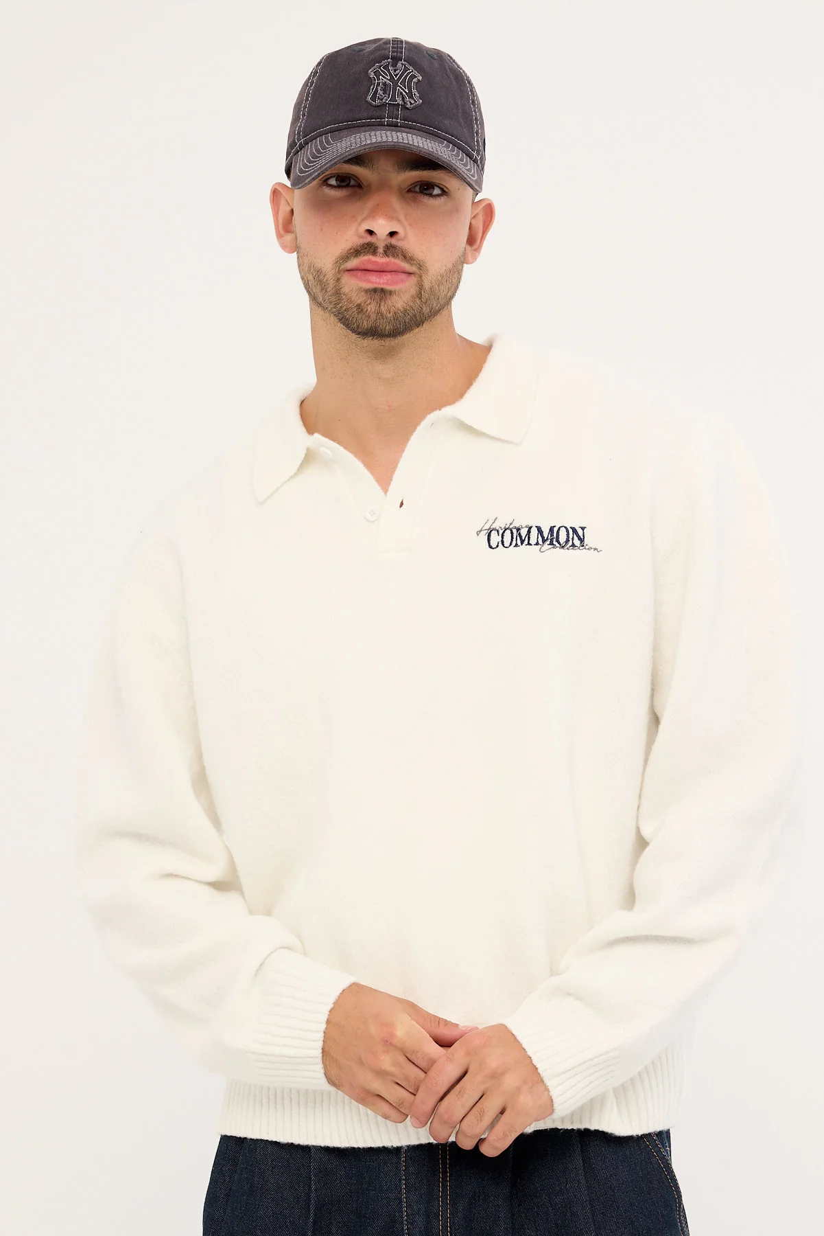 Common Need Wallace Knit Polo Off White - Image 8