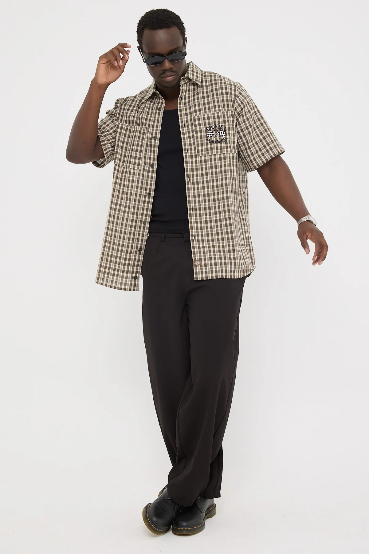Dickies Maple Short Sleeve Shirt Rinsed Moss - Image 2