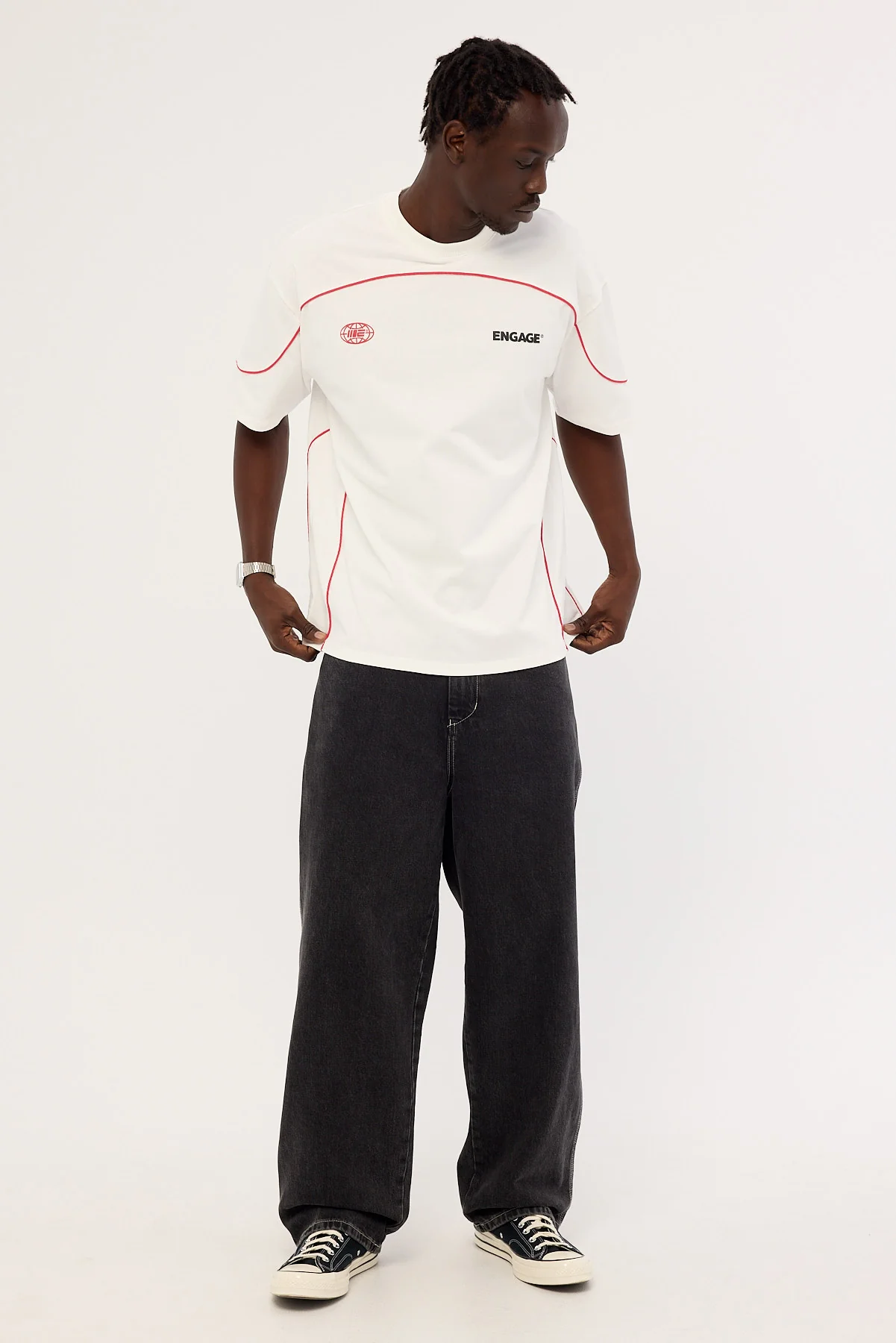 Engage Engage Global Piping Tee White - Image 5