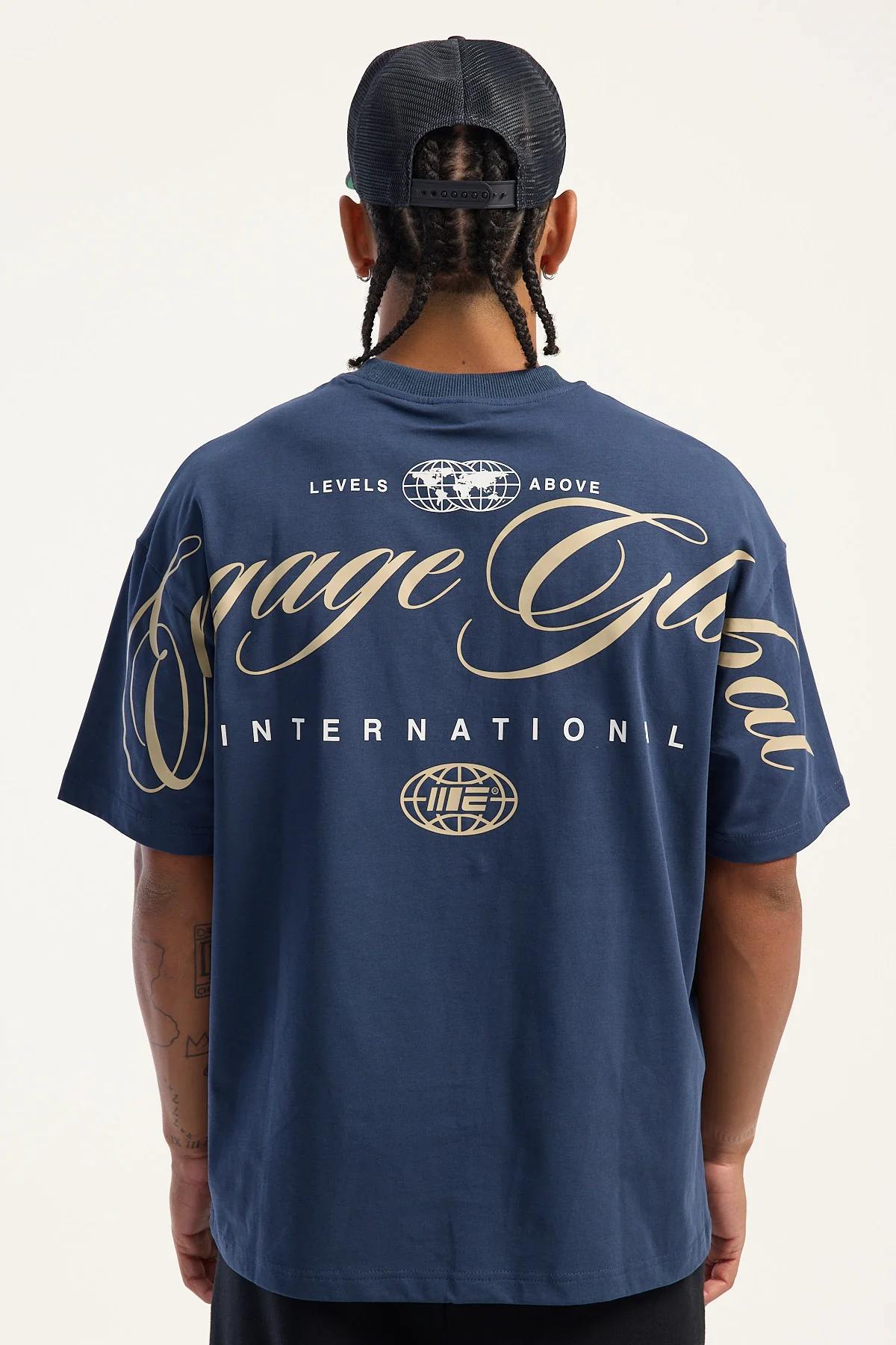 Engage Global Script Tee Navy - Image 6