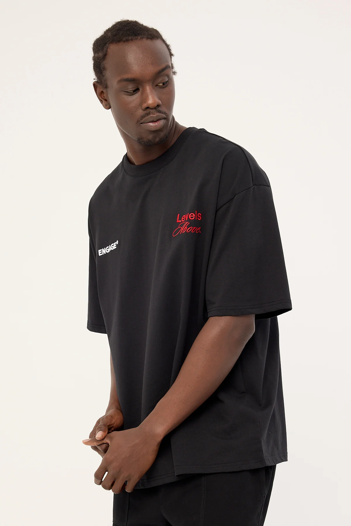 Engage Levels Above Oversized Tee Black - Image 9