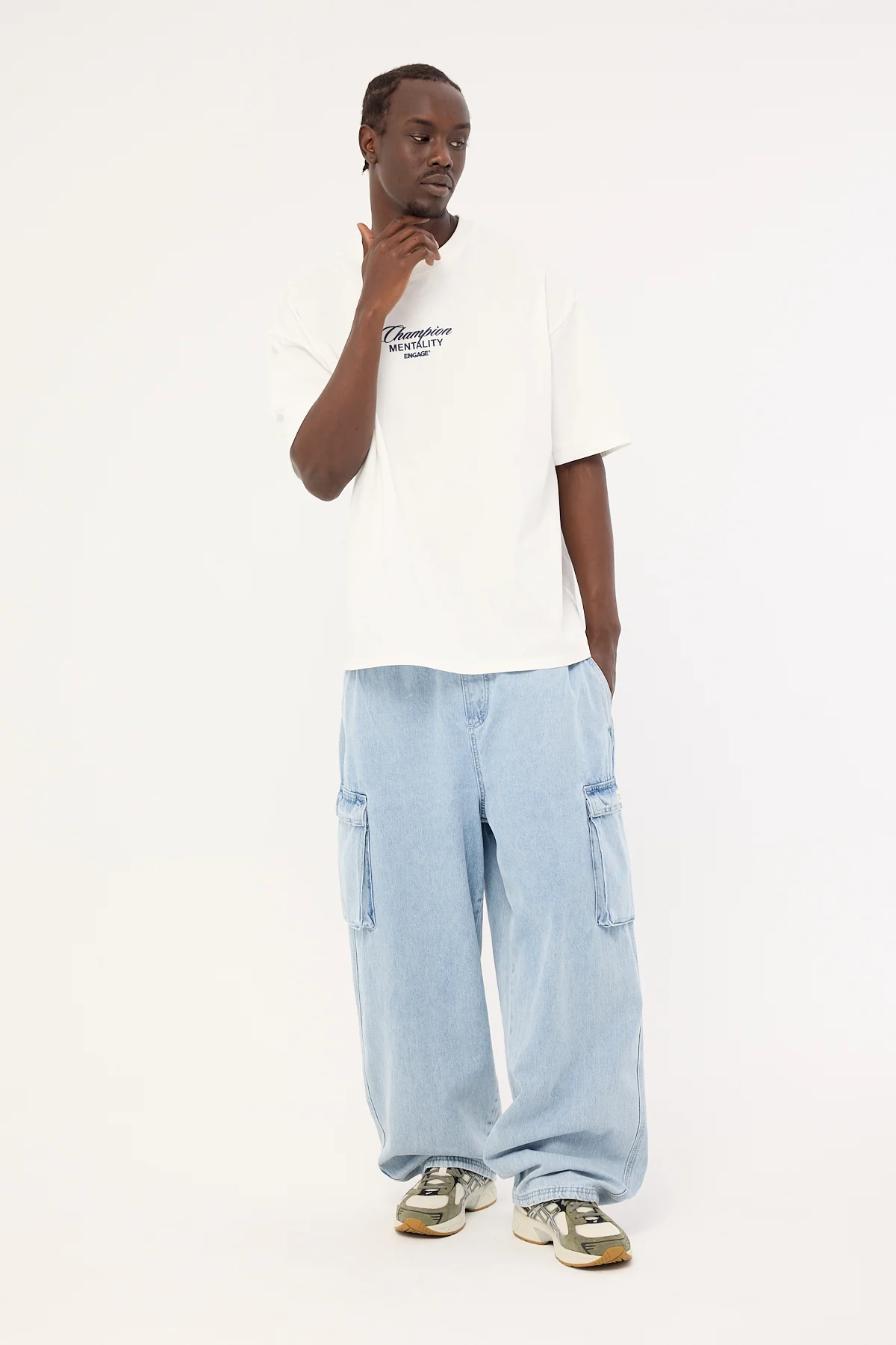 Engage Racer Oversized Tee Off White - Image 3
