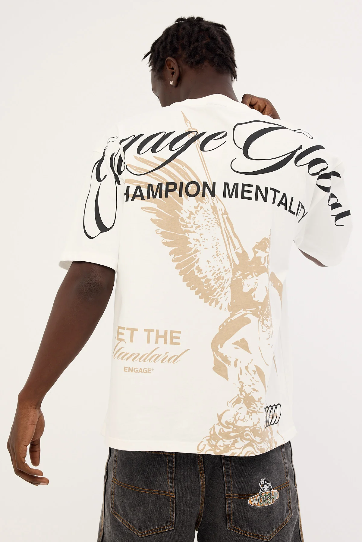 Engage Set The Standard Oversized Tee Off White - Image 4