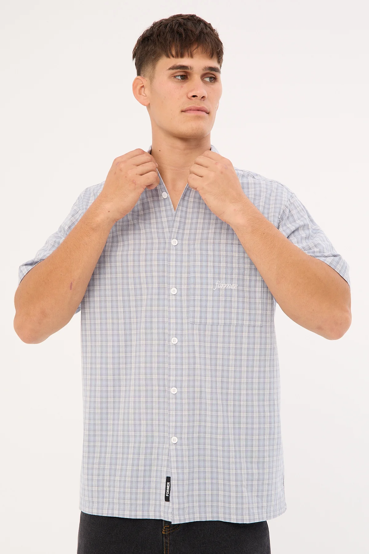 Former Manners Check Shirt Blue - Image 3