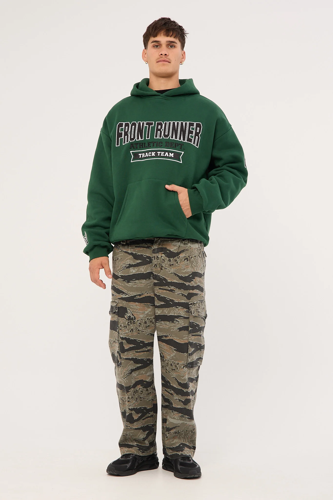 Front Runner Athletic Department Hoodie College Green - Image 2