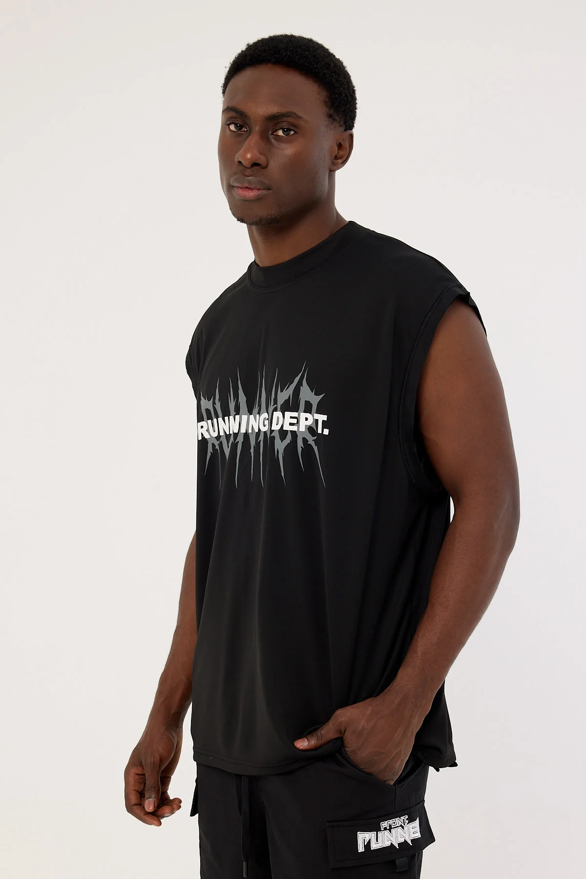 Front Runner Tribal Running Dept Tank Black - Image 6