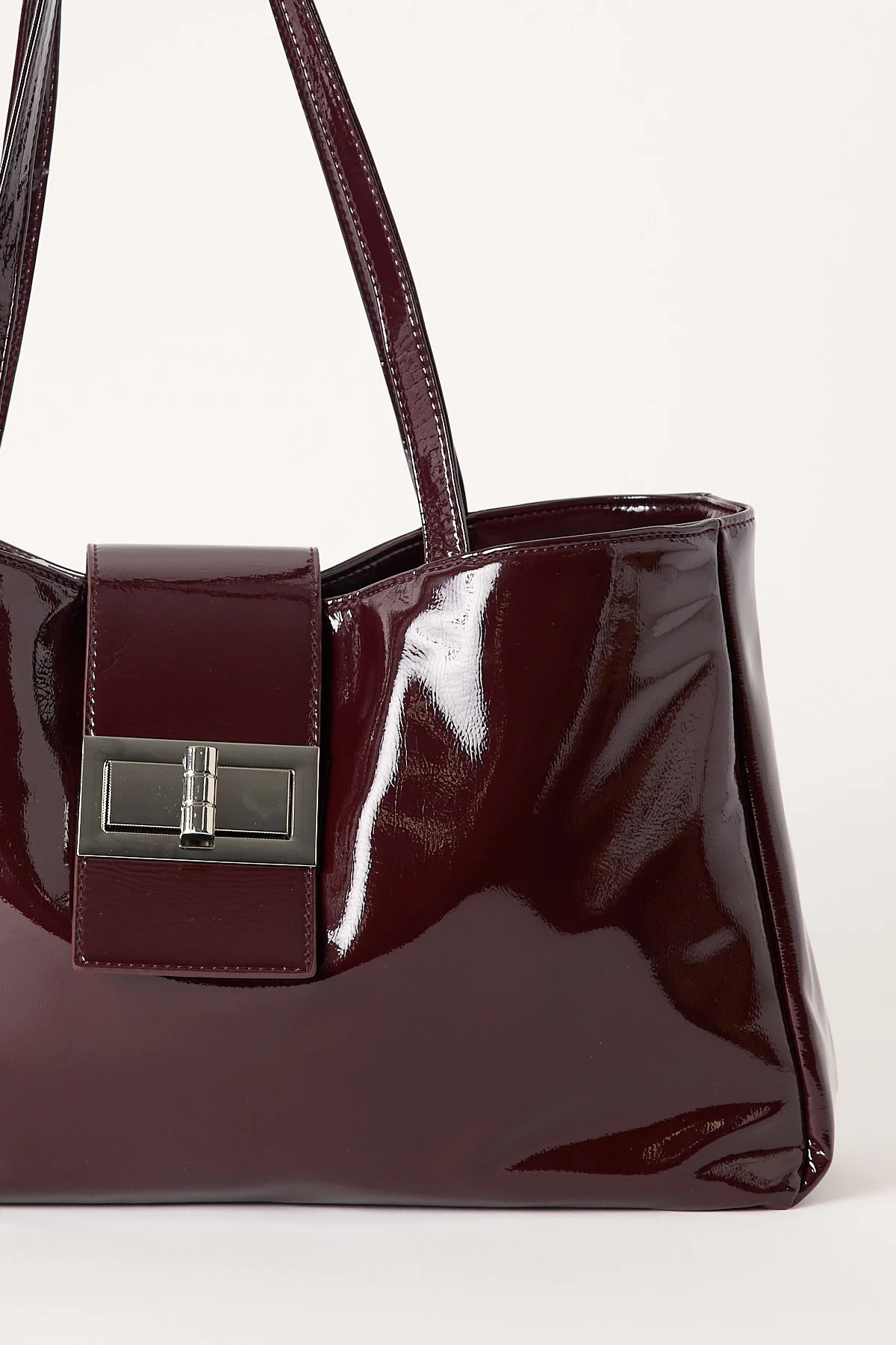 Georgia Mae THE MARGOT BAG PATENT BURGUNDY - Image 2