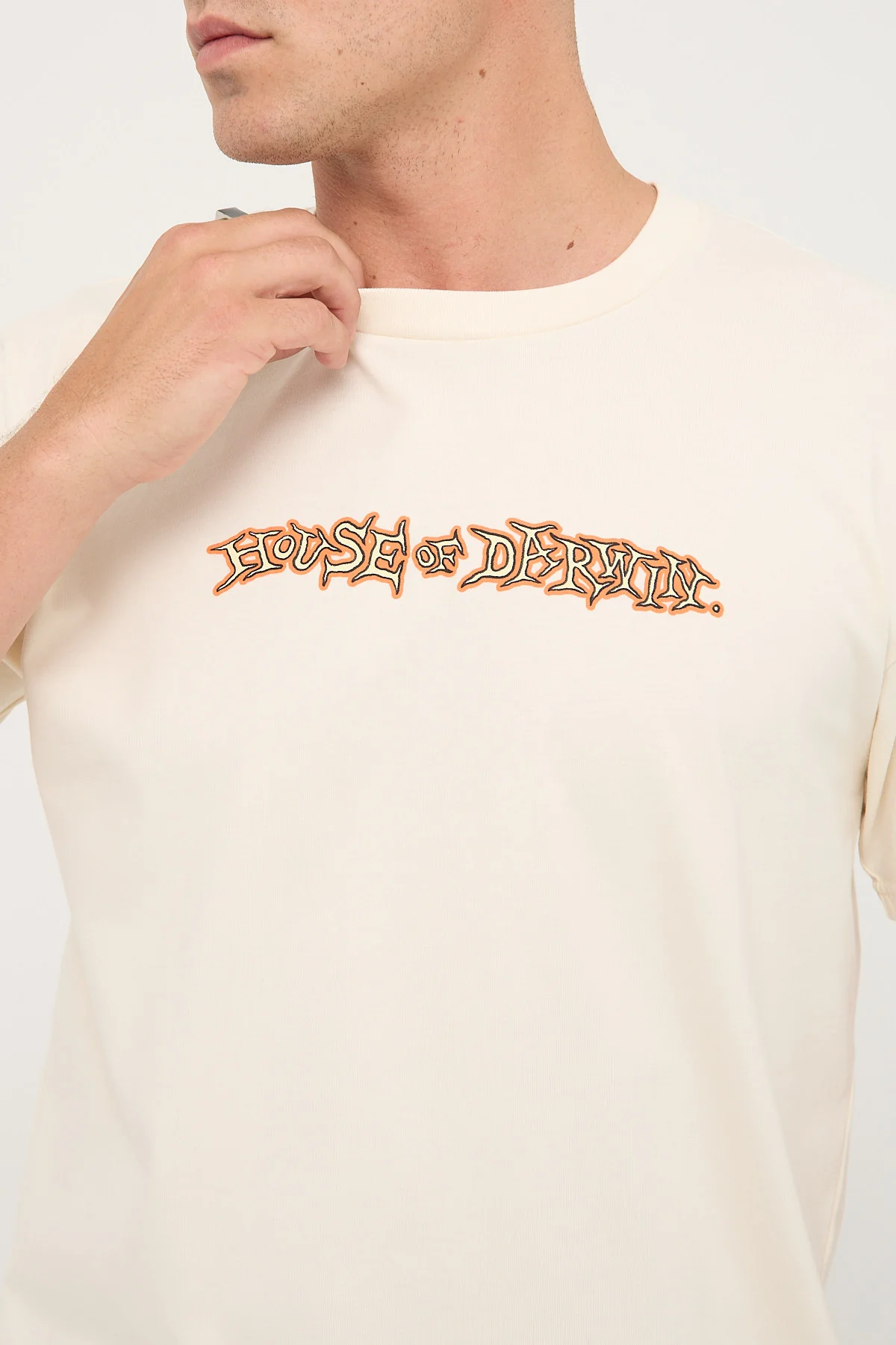 House Of Darwin Reptiles Tee Ecru - Image 4