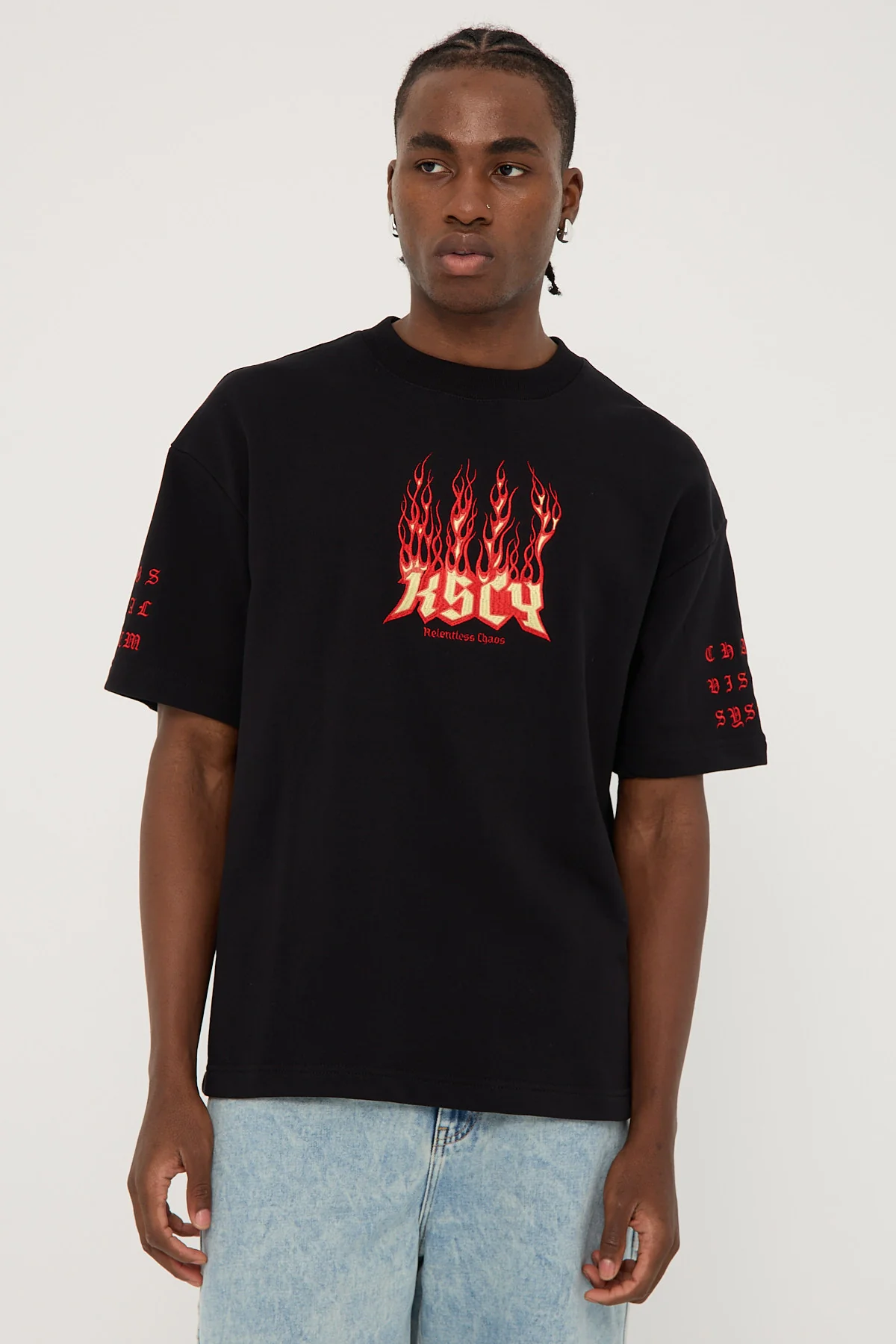 Kiss Chacey Burner Loopback Street Tee Jet Black - Image 2