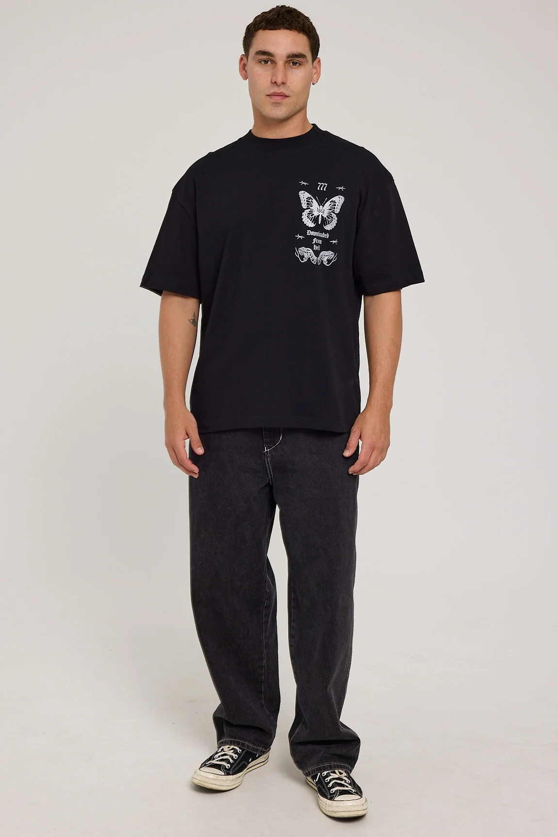 Kiss Chacey Download Street Tee Jet Black - Image 2