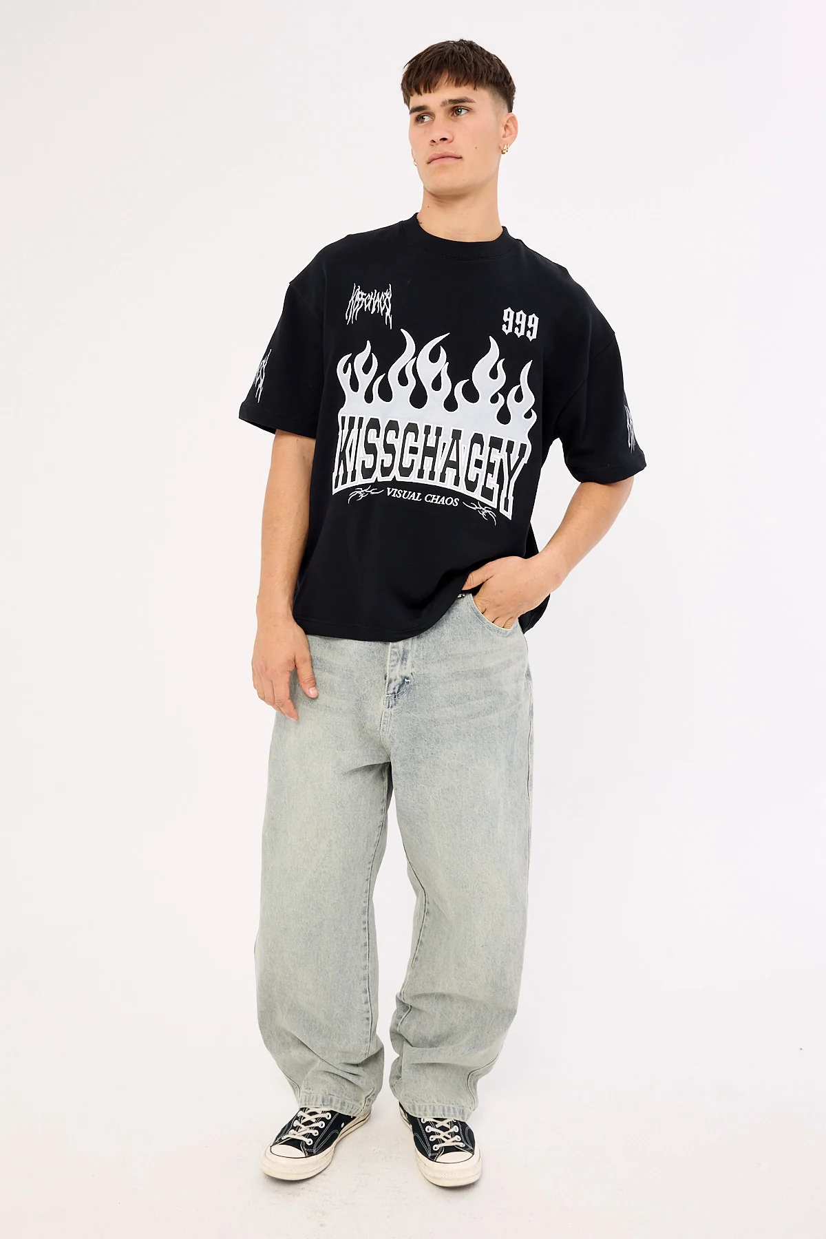 Kiss Chacey Highway Loopback Street Tee Anthracite Black - Image 2