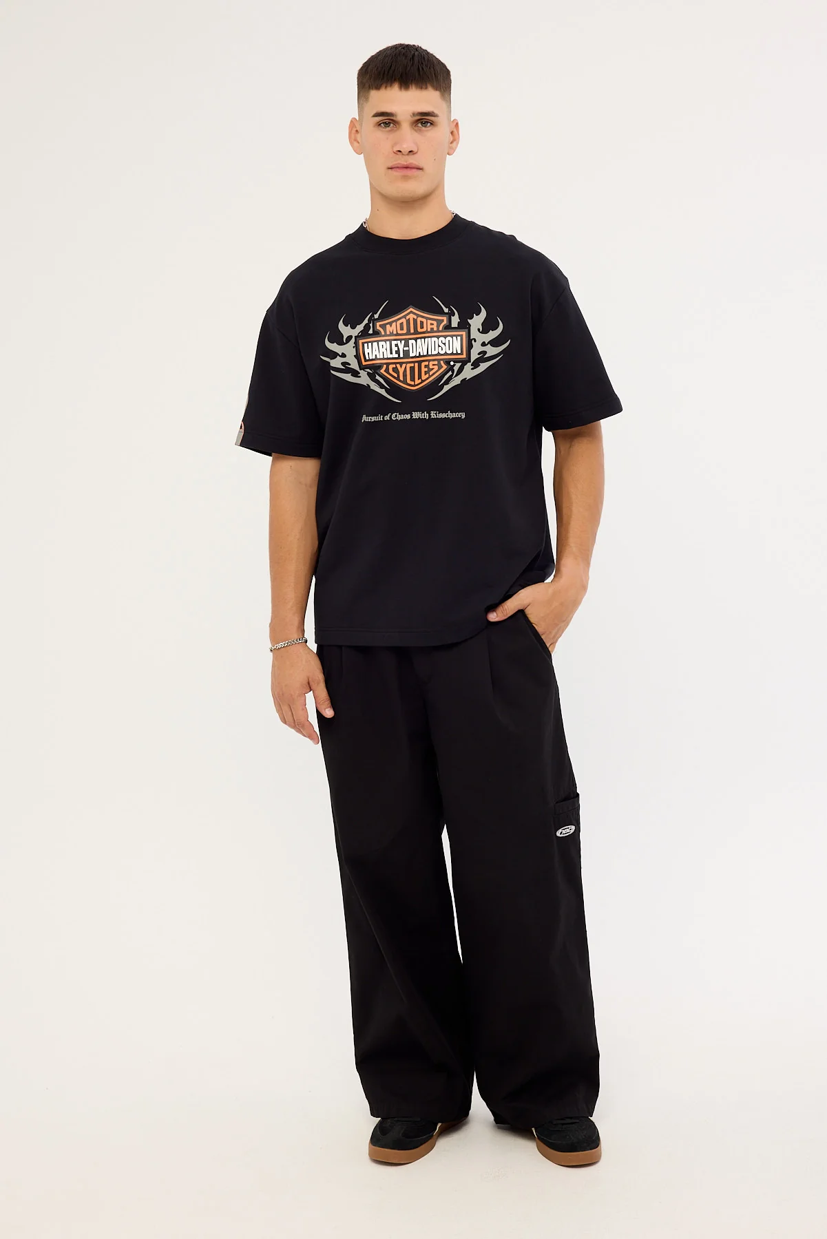 Kiss Chacey KSCY x Harley Davidson Clutch Street Loopback Tee Jet Black - Image 2