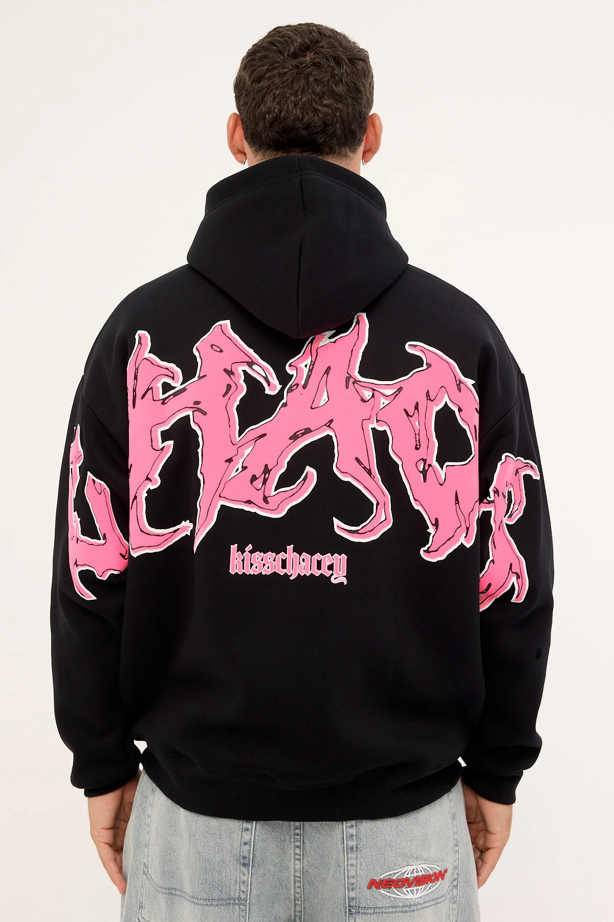 Kiss Chacey Melt Street Fit Hoodie Jet Black - Image 7