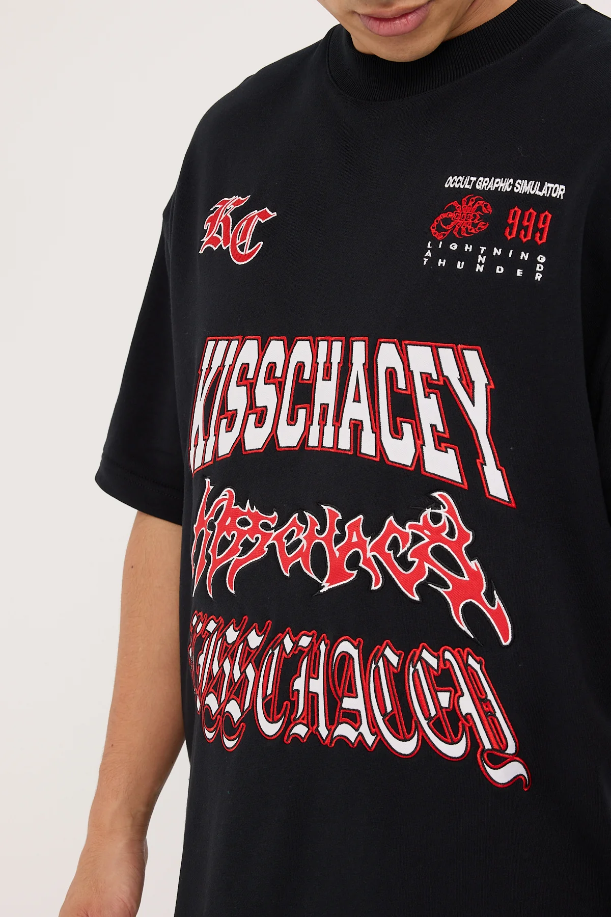 Kiss Chacey Motion Loopback Street Tee Anthracite Black - Image 5
