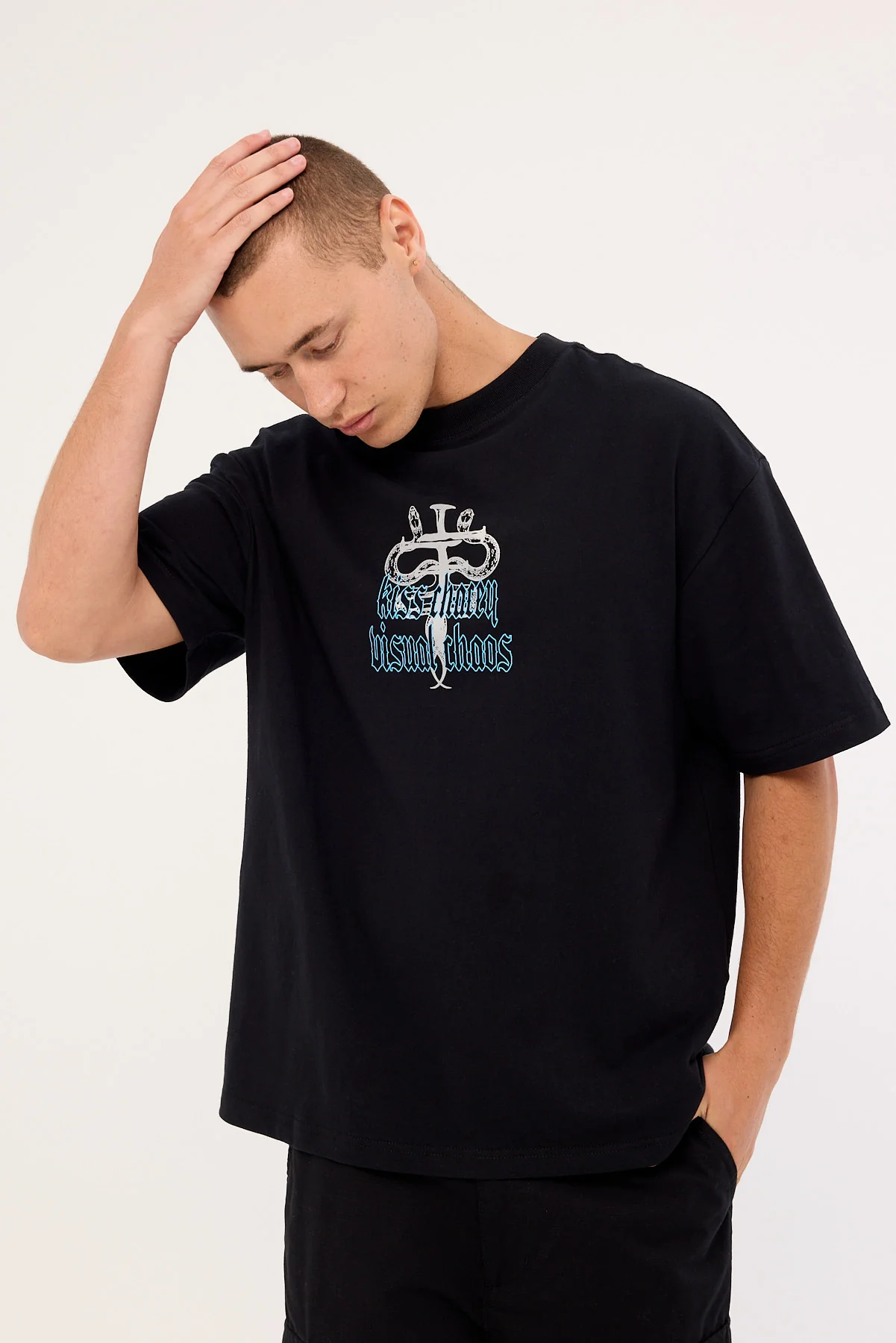 Kiss Chacey Pray Soul Street Tee Jet Black - Image 3