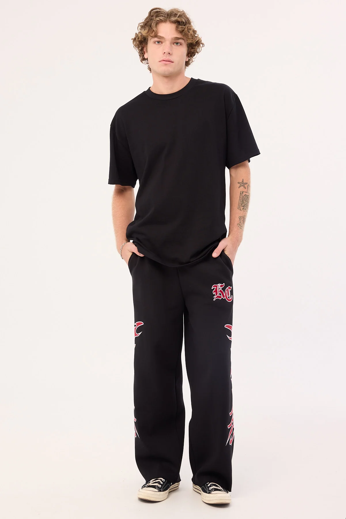 Kiss Chacey RAZOR BAGGY SWEATPANTS Jet Black