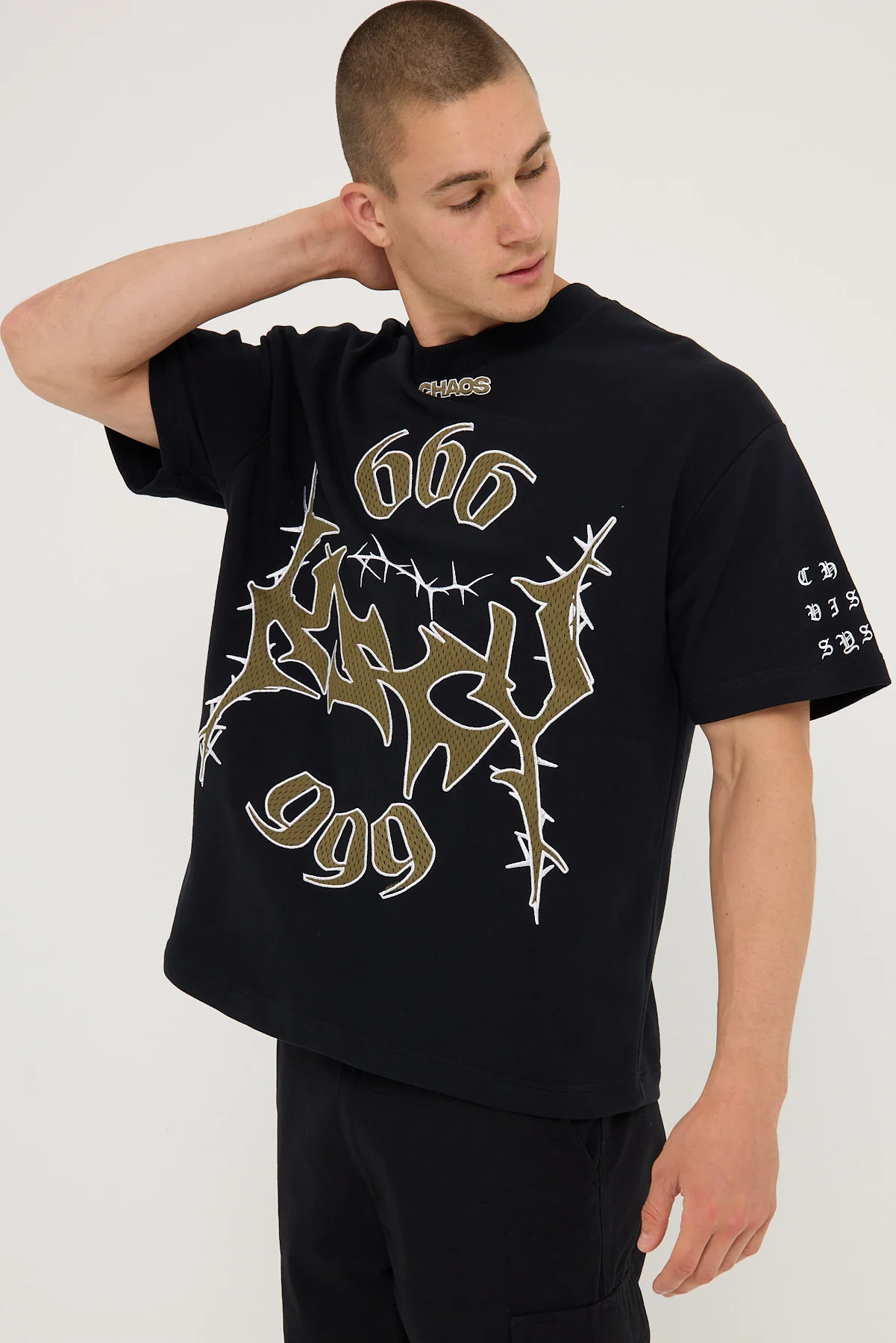 Kiss Chacey Garden Loopback Street Tee Anthracite - Image 4