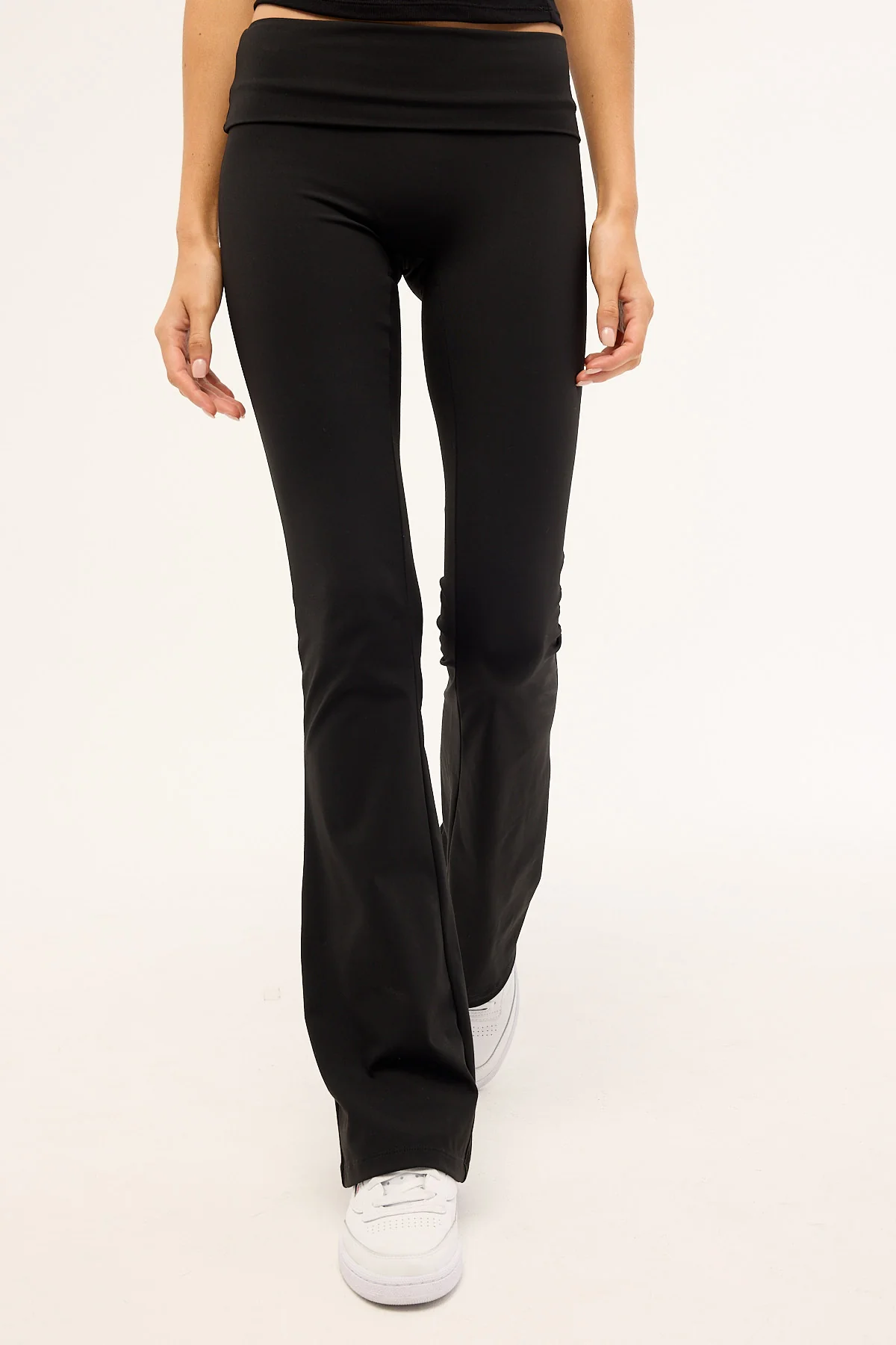 L&t Jersey Mid Rise Flare Black - Image 2
