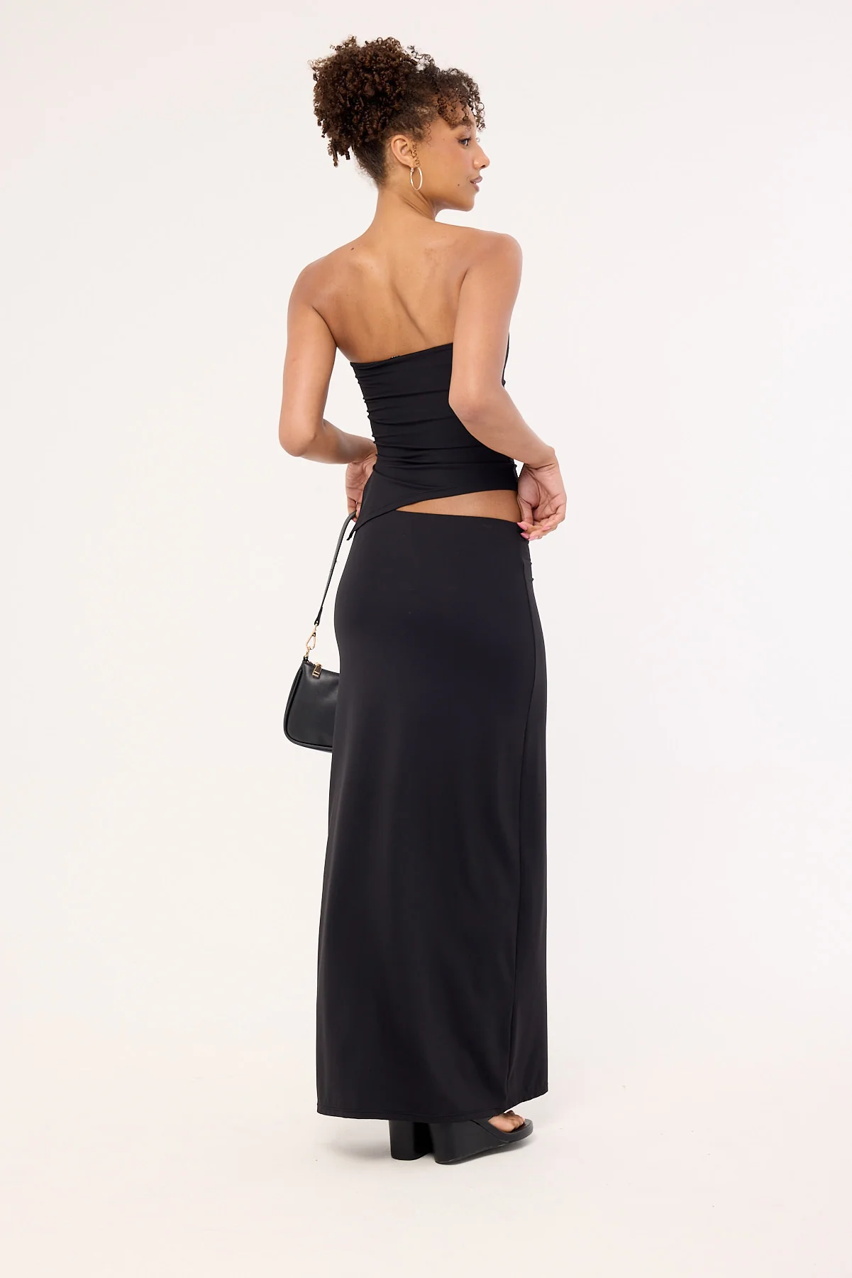 L&t Jersey Mid Rise Maxi Skirt Black - Image 6