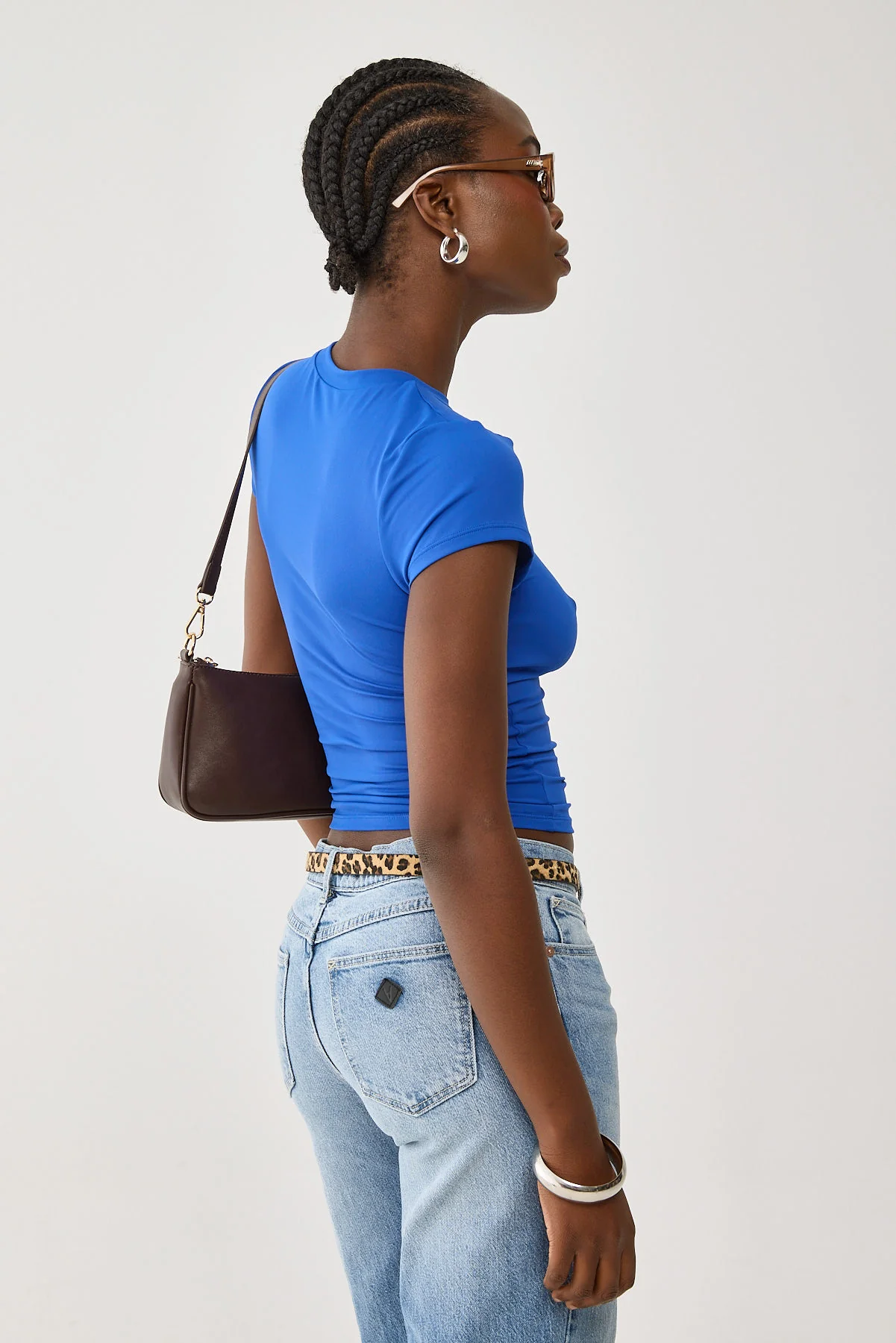 L&t Recycled Longline Baby Tee Blue - Image 4