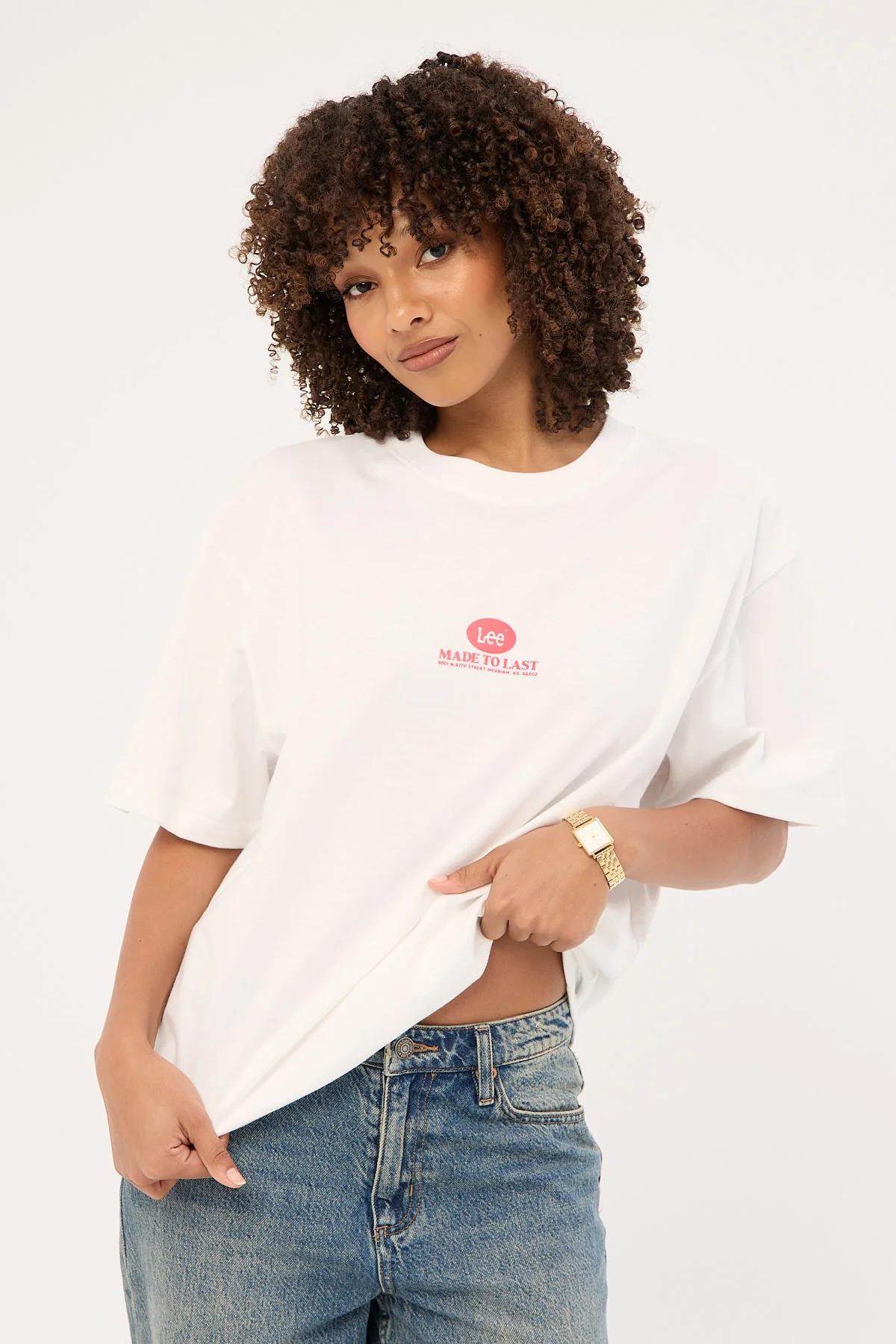 Lee Billboard Baggy Tee Optic White - Image 3