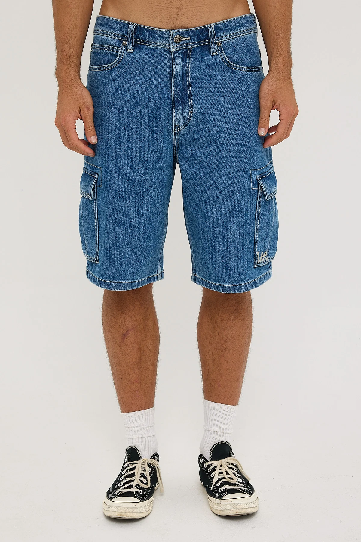 Lee L-Five Biggie Cargo Short Point of Blue Point of Blue - Image 7