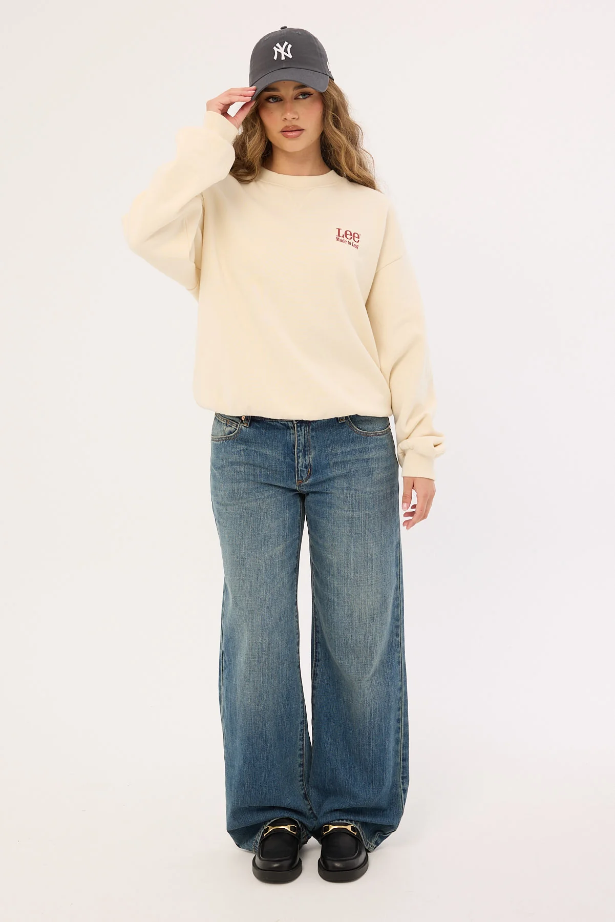Lee Made Lee Baggy Sweat Soft Ecru - Image 2